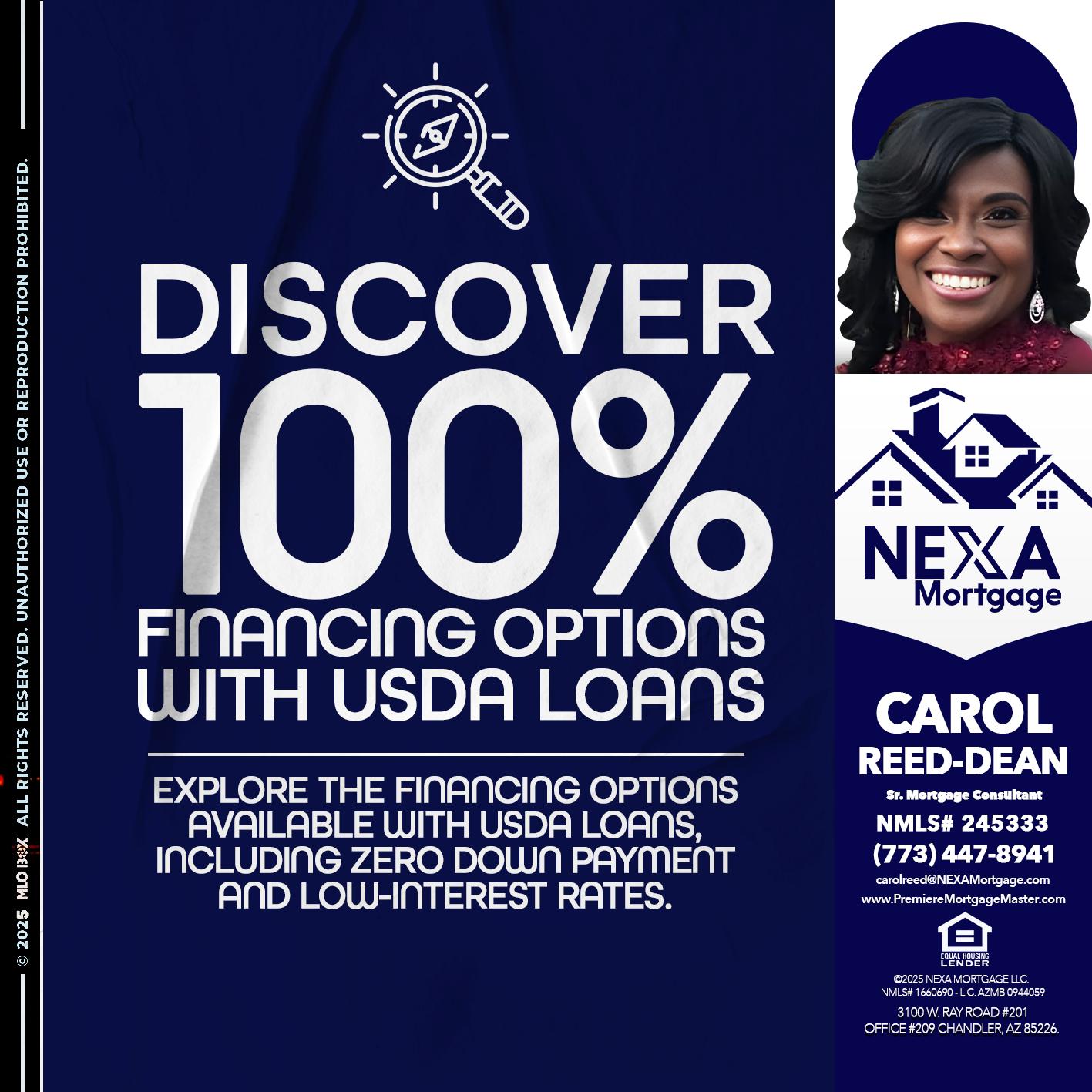 DISCOVER 100% - Carol Dean -Sr. Mortgage Consultant