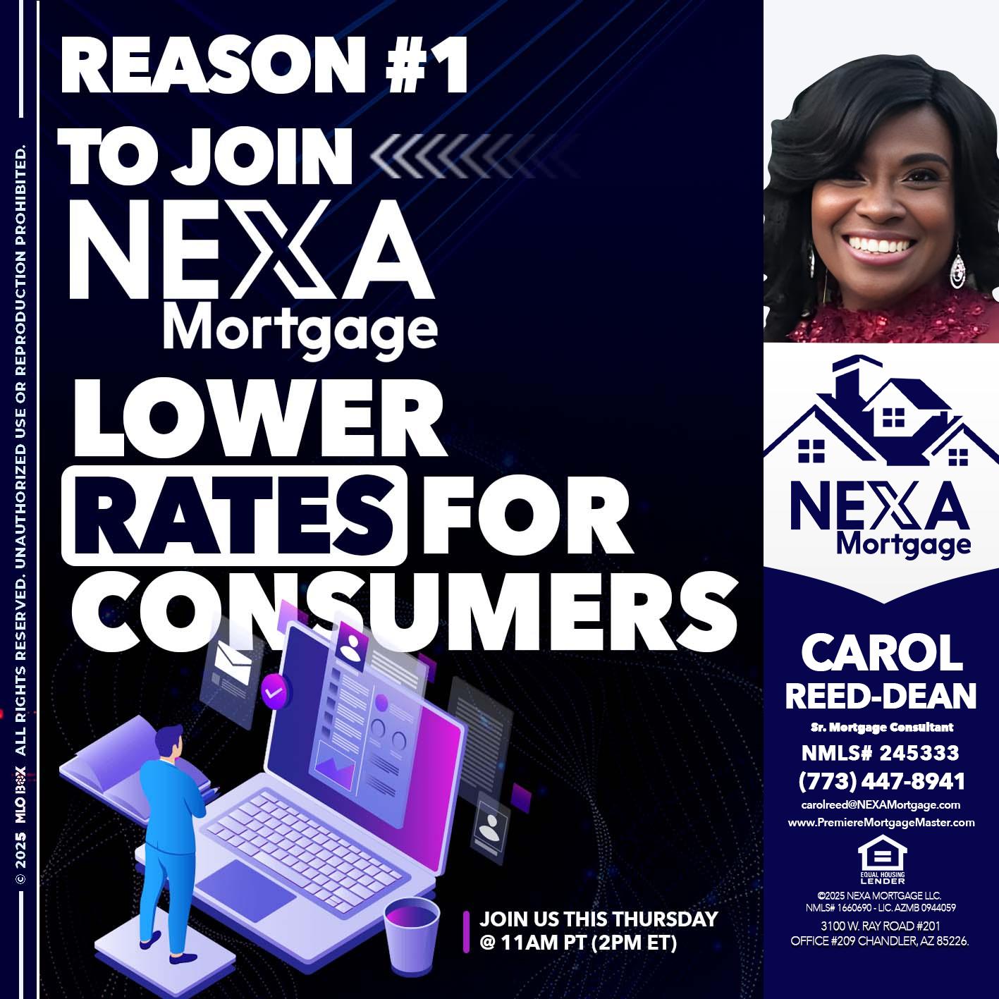 REASON 1 - Carol Dean -Sr. Mortgage Consultant