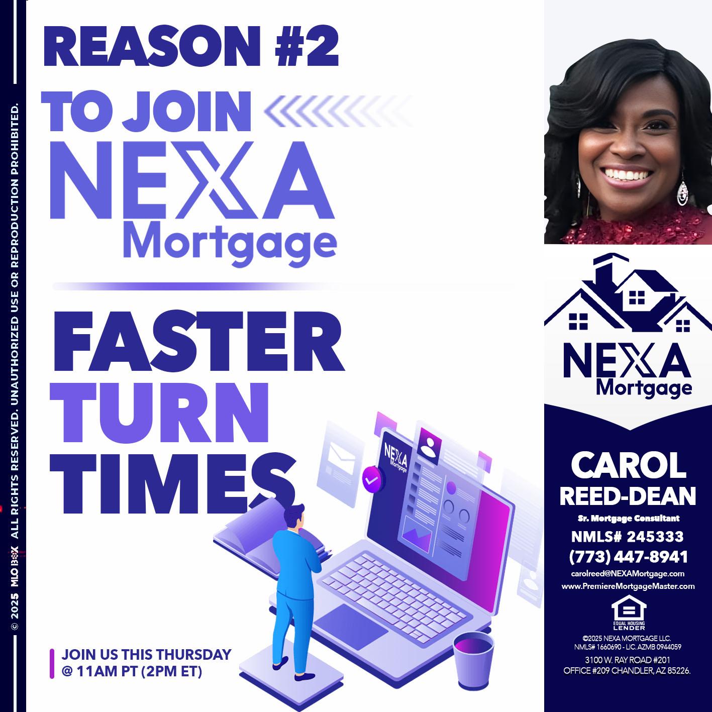 REASON 2 - Carol Dean -Sr. Mortgage Consultant