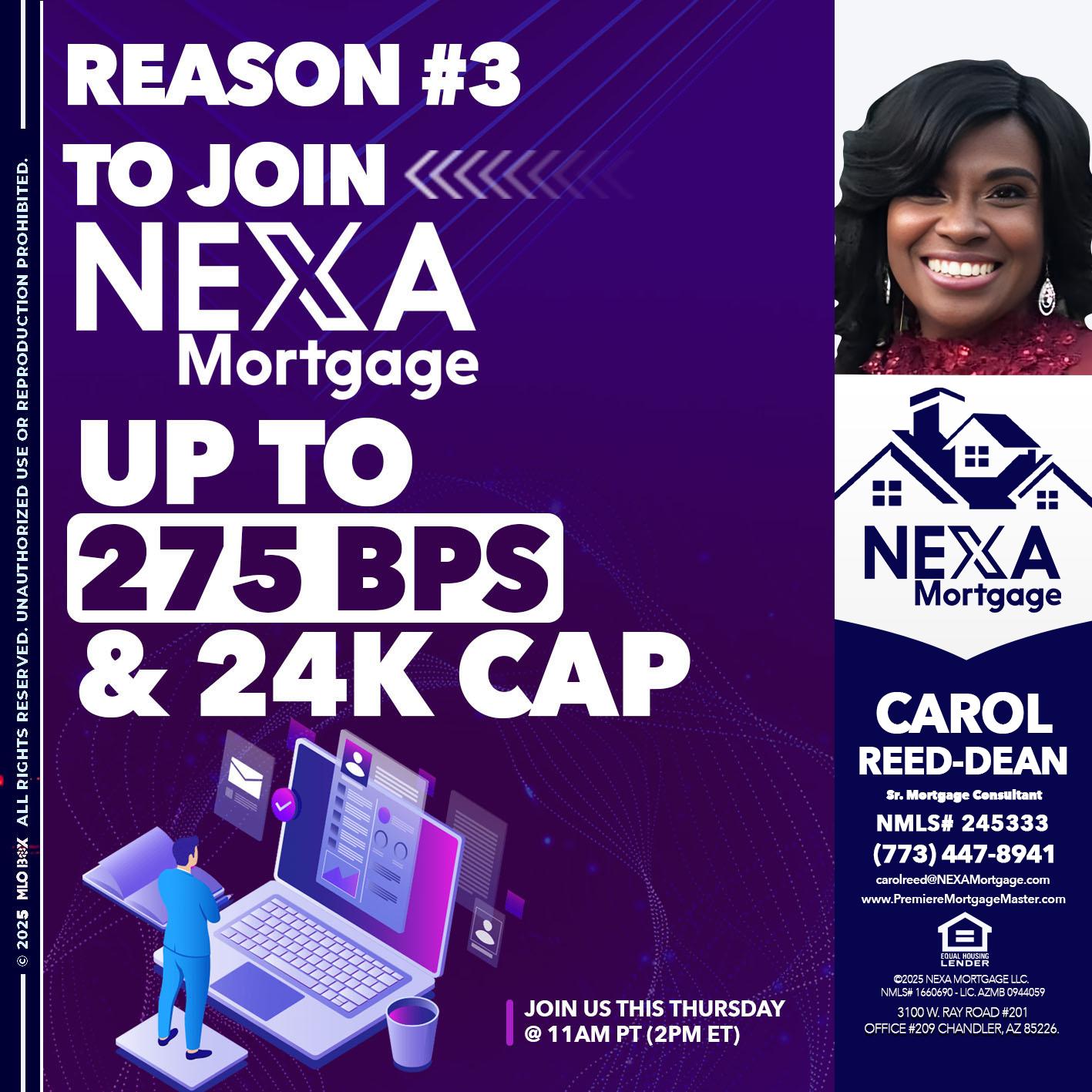 REASON 3 - Carol Dean -Sr. Mortgage Consultant