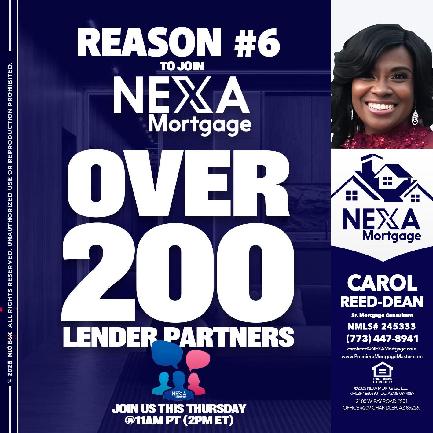 REASON 6 - Carol Dean -Sr. Mortgage Consultant