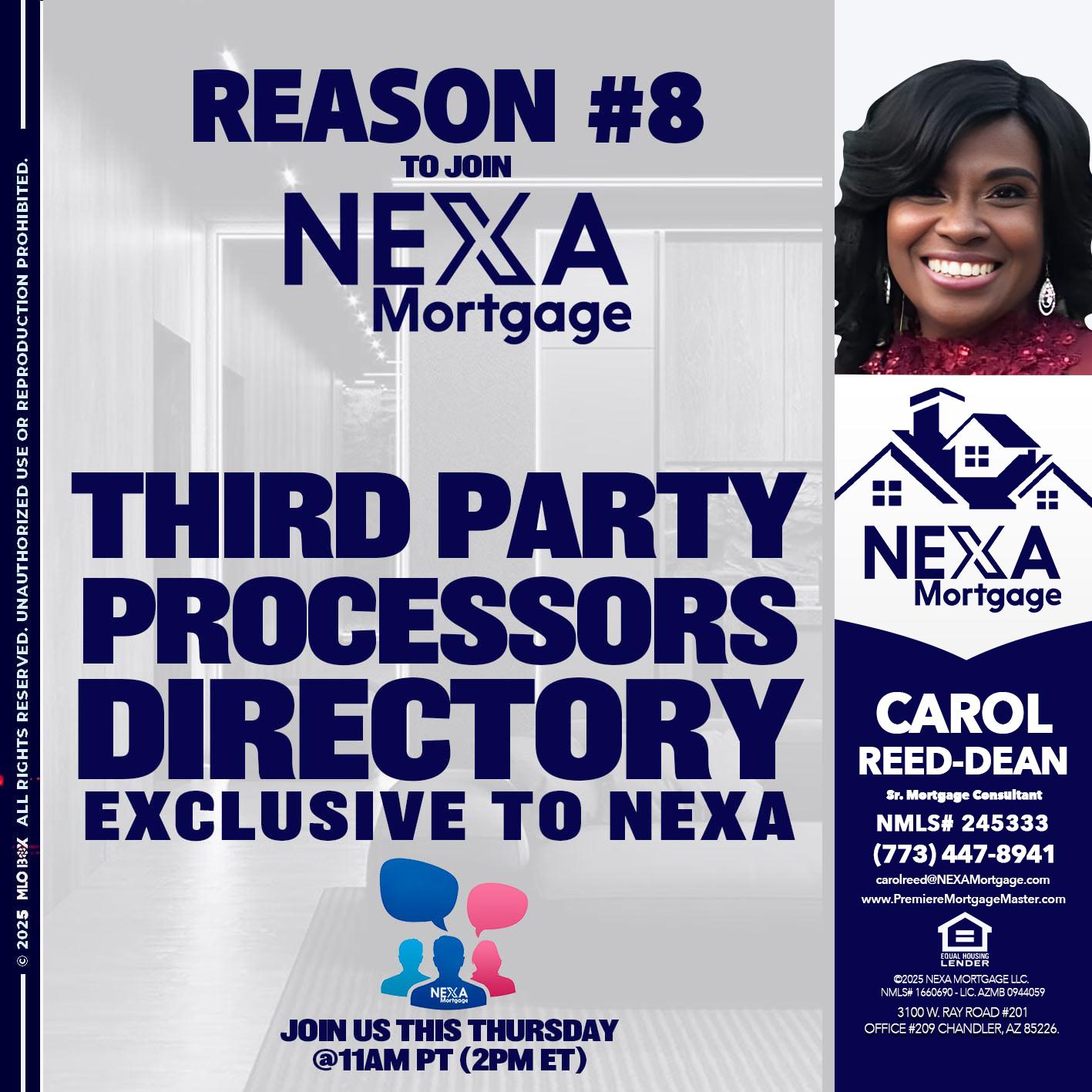 REASON 8 - Carol Dean -Sr. Mortgage Consultant
