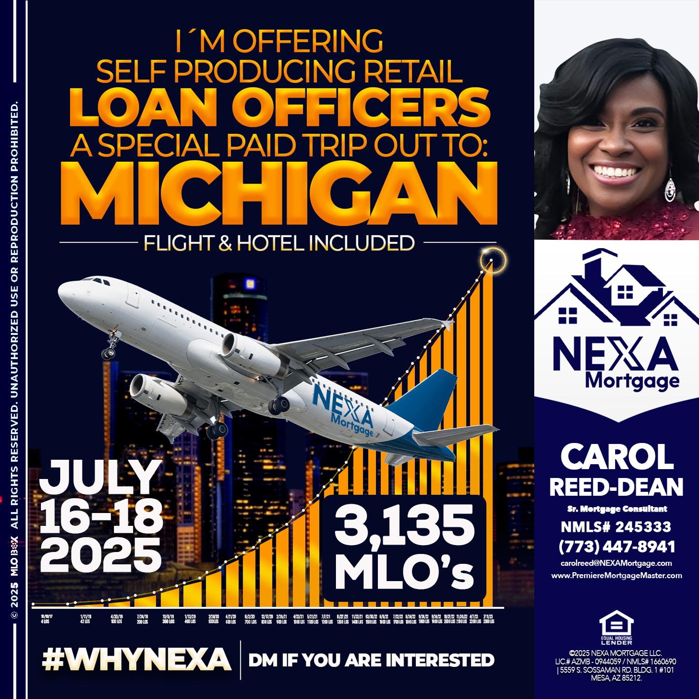 MICHIGAN TRIP - Carol Dean -Sr. Mortgage Consultant