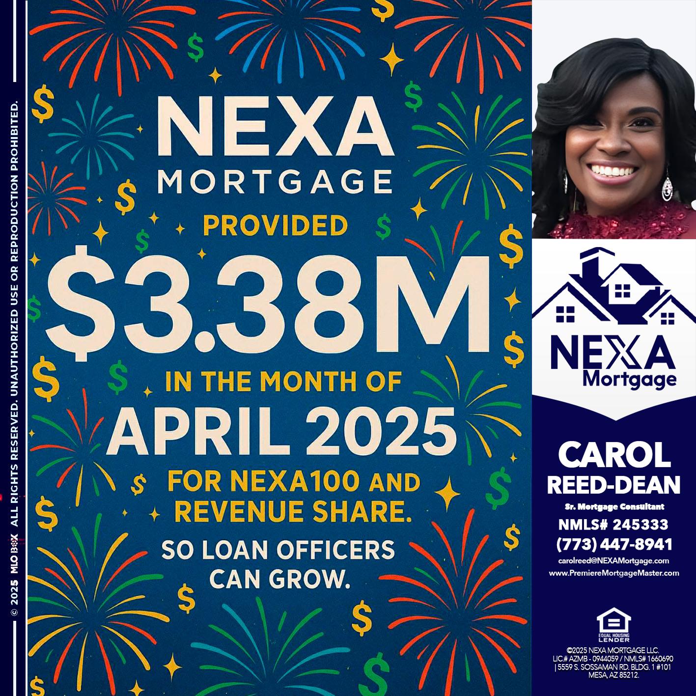 $3.38M - Carol Dean -Sr. Mortgage Consultant