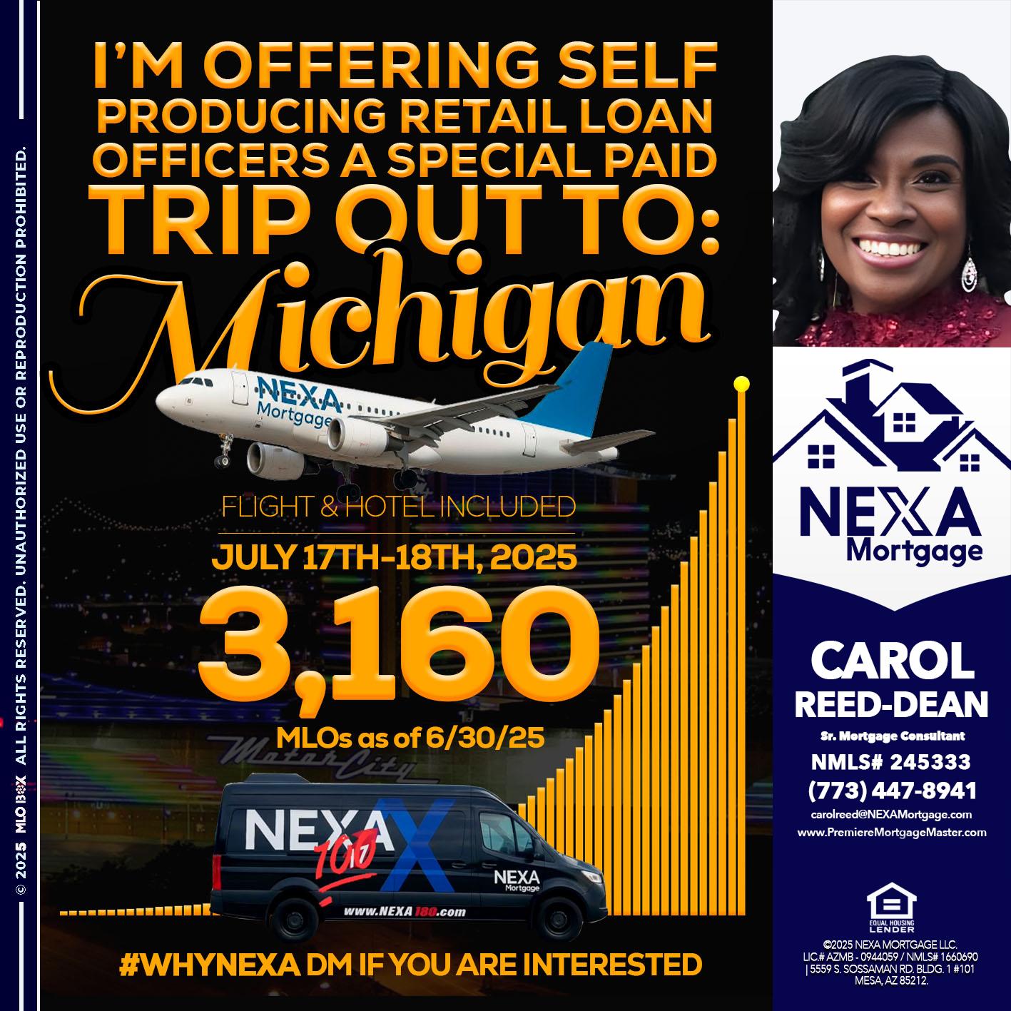 MICHIGAN TRIP - Carol Dean -Sr. Mortgage Consultant