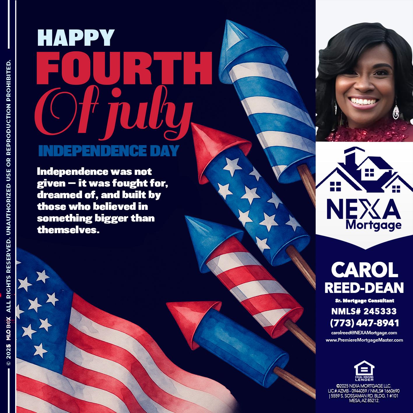 happy fourth - Carol Dean -Sr. Mortgage Consultant