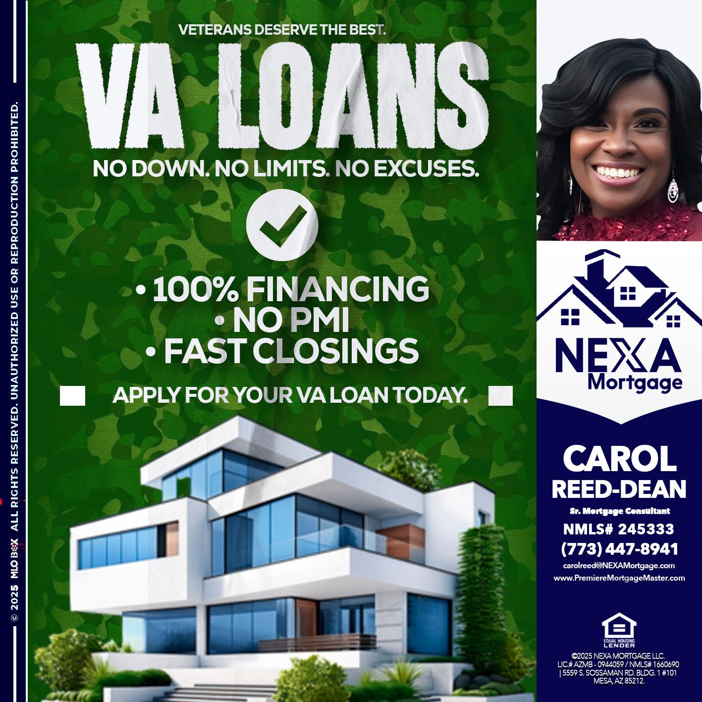 VA LOANS - Carol Dean -Sr. Mortgage Consultant