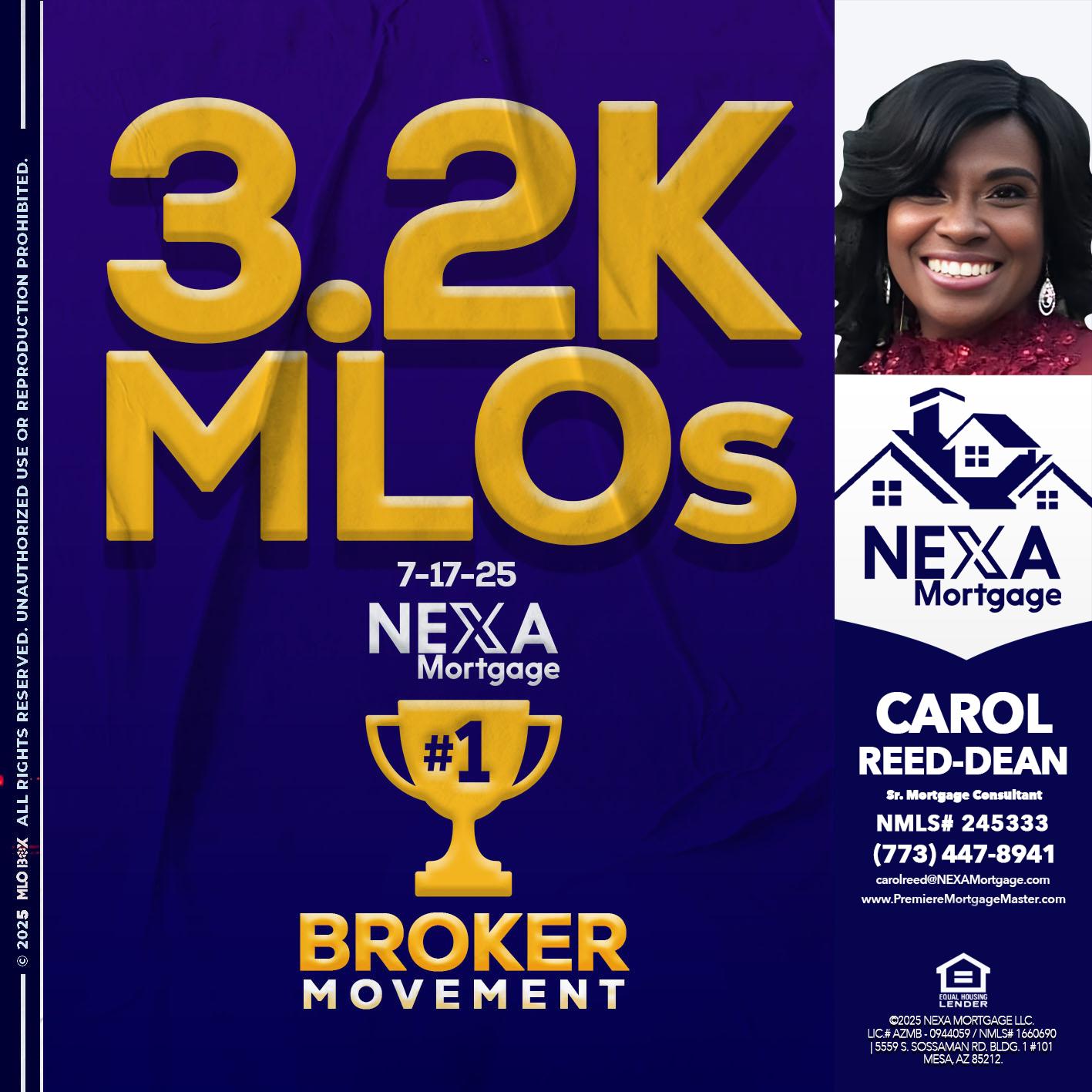 3.2K MLOs - Carol Dean -Sr. Mortgage Consultant