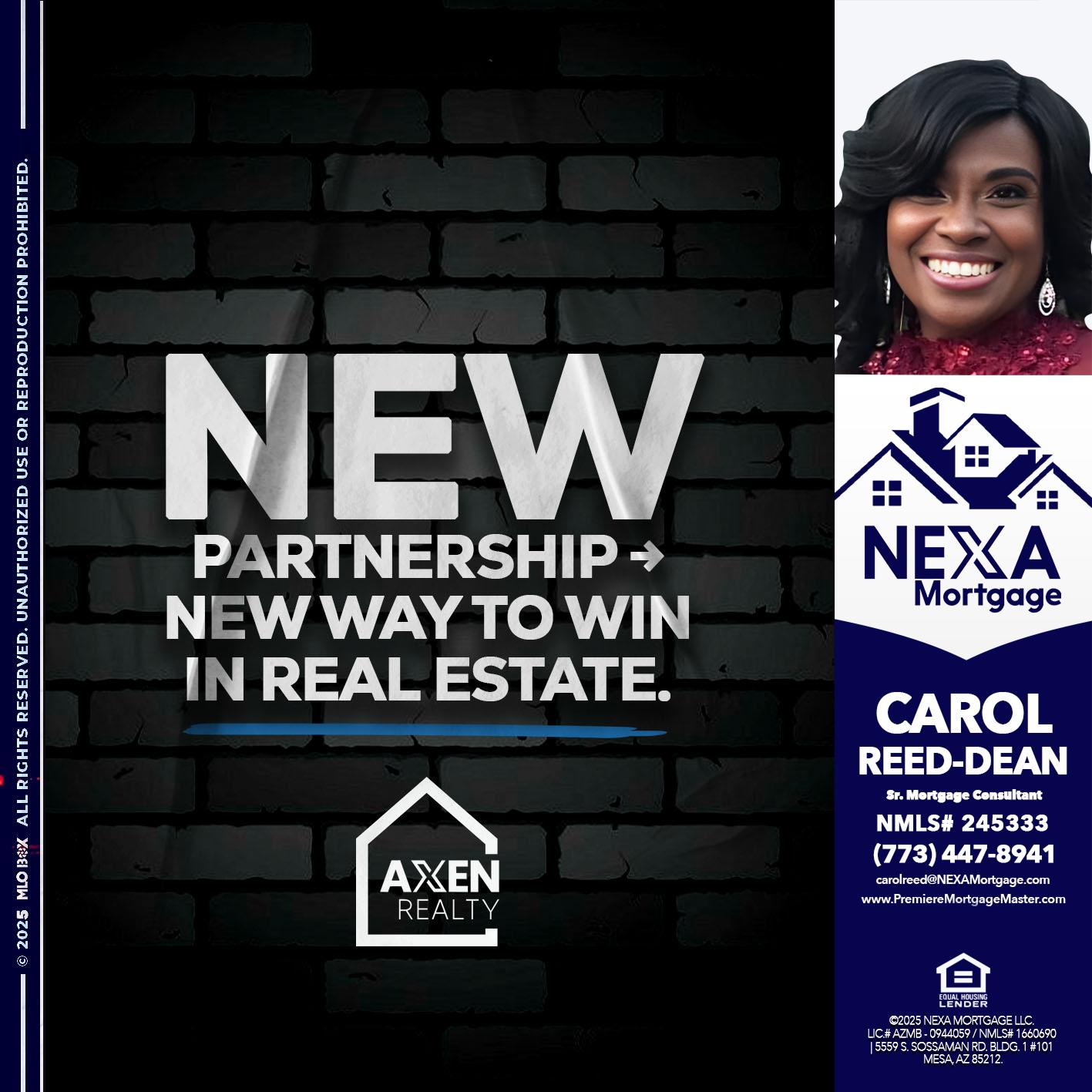 new partnership - Carol Dean -Sr. Mortgage Consultant