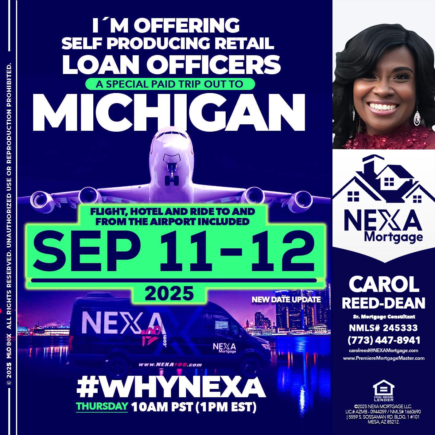 MICHIGAN TRIP - Carol Dean -Sr. Mortgage Consultant