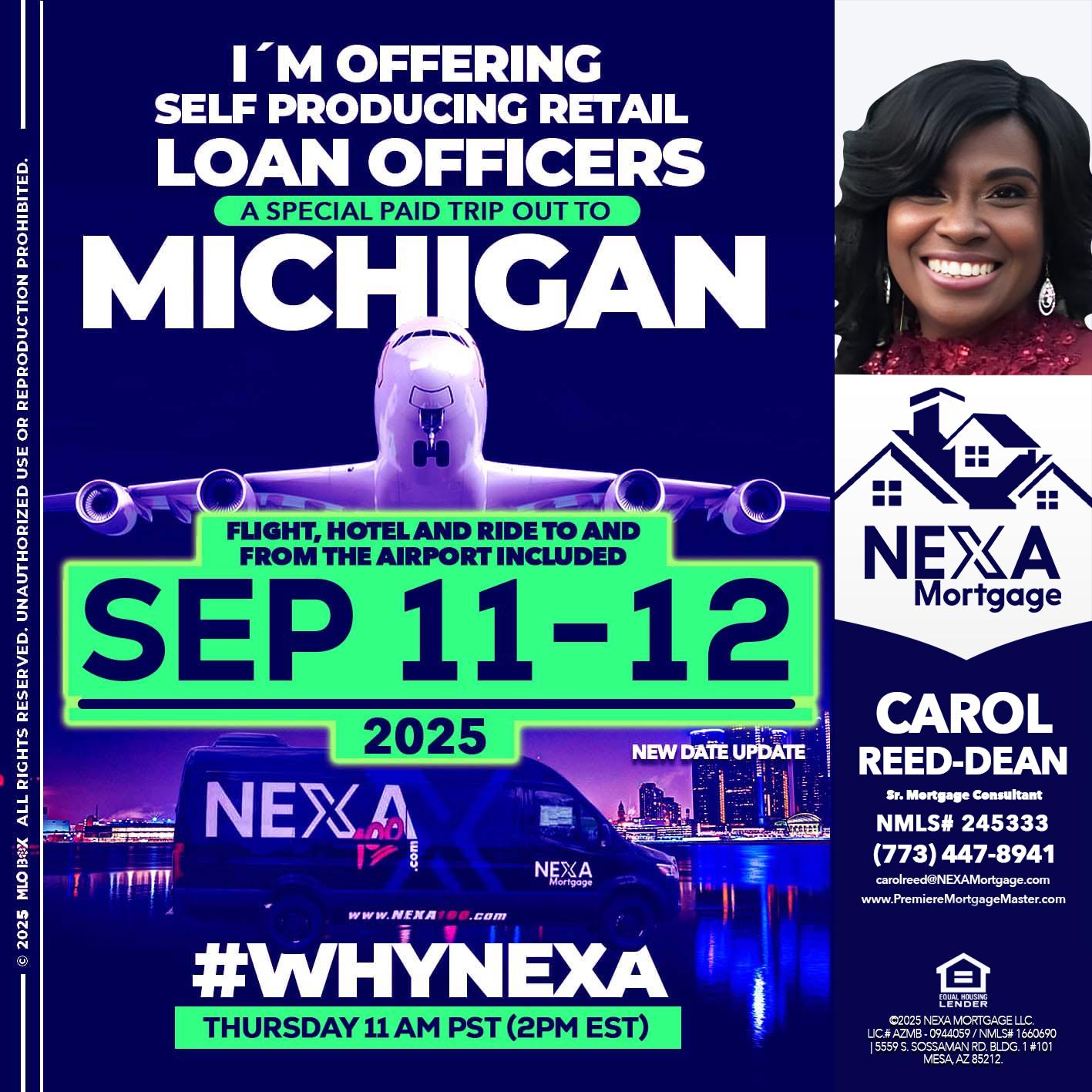 michigan sep 11-12 - Carol Dean -Sr. Mortgage Consultant