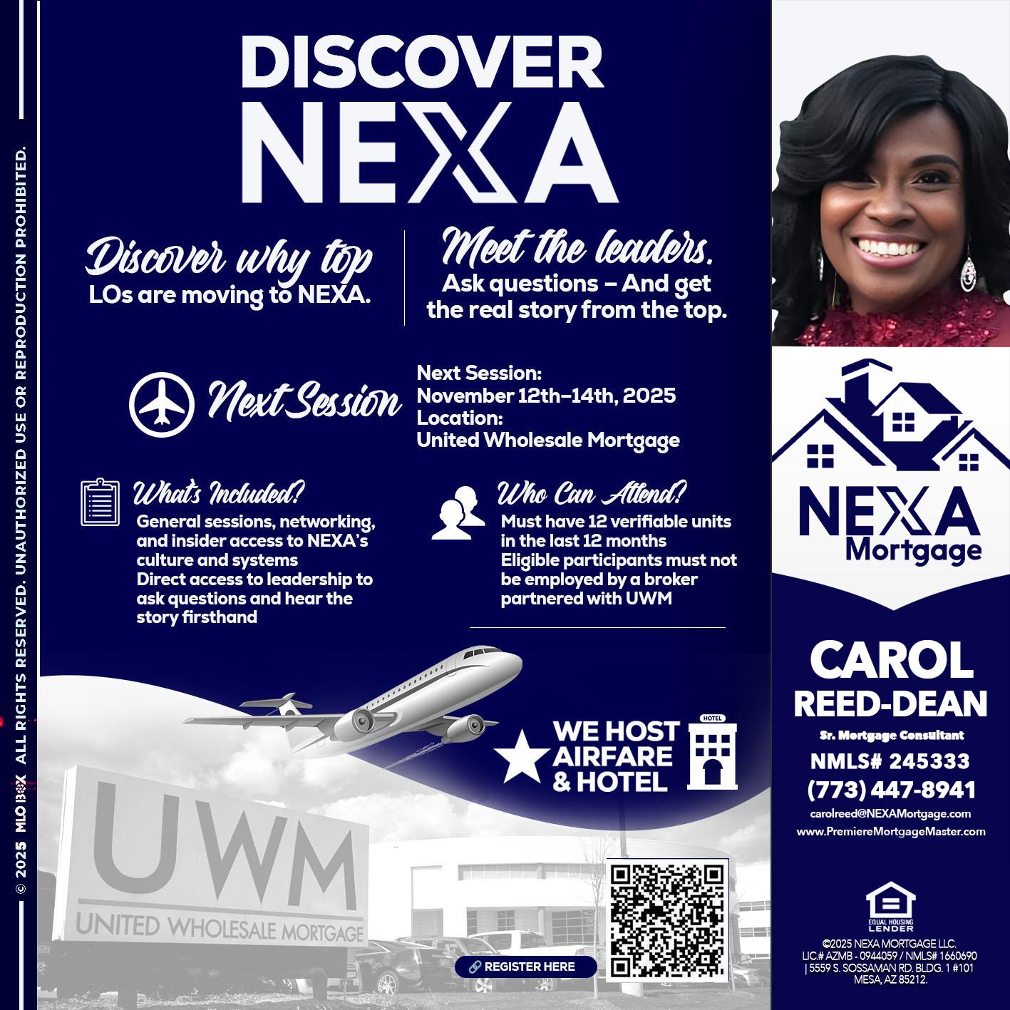 DISCOVER NEXA - Carol Dean -Sr. Mortgage Consultant