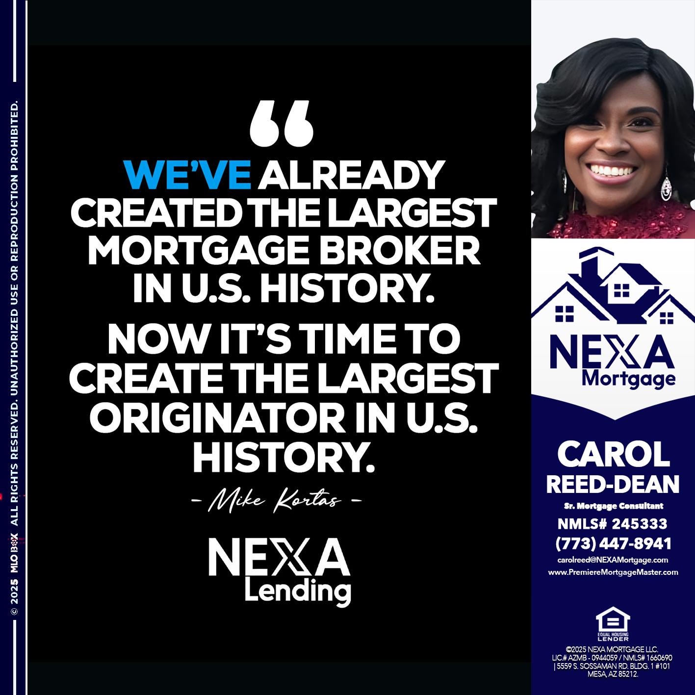 MIKE KORTAS - Carol Dean -Sr. Mortgage Consultant