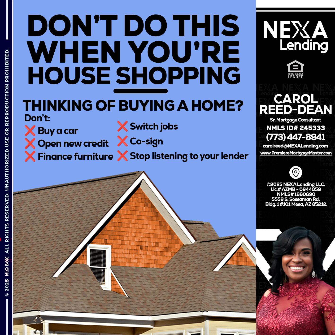 DONT DO THIS - Carol Dean -Sr. Mortgage Consultant