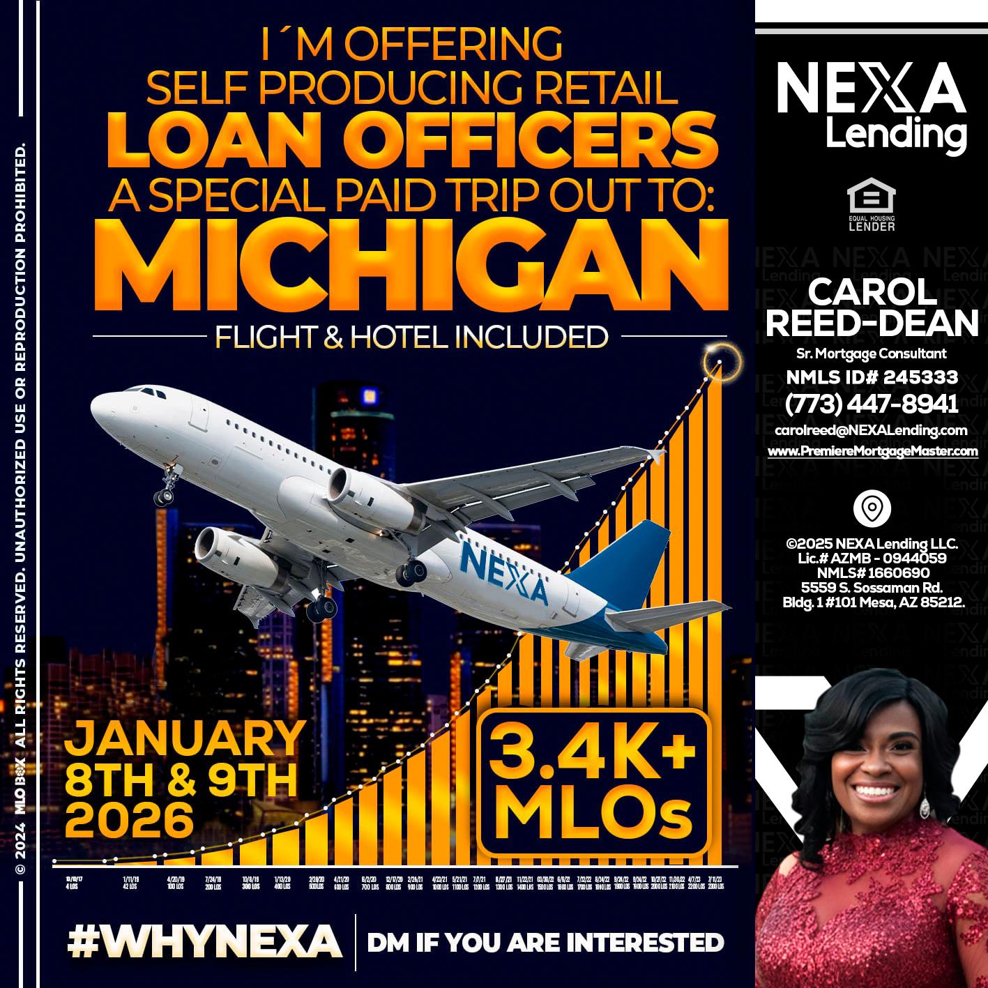 MICHIGAN TRIP - Carol Dean -Sr. Mortgage Consultant