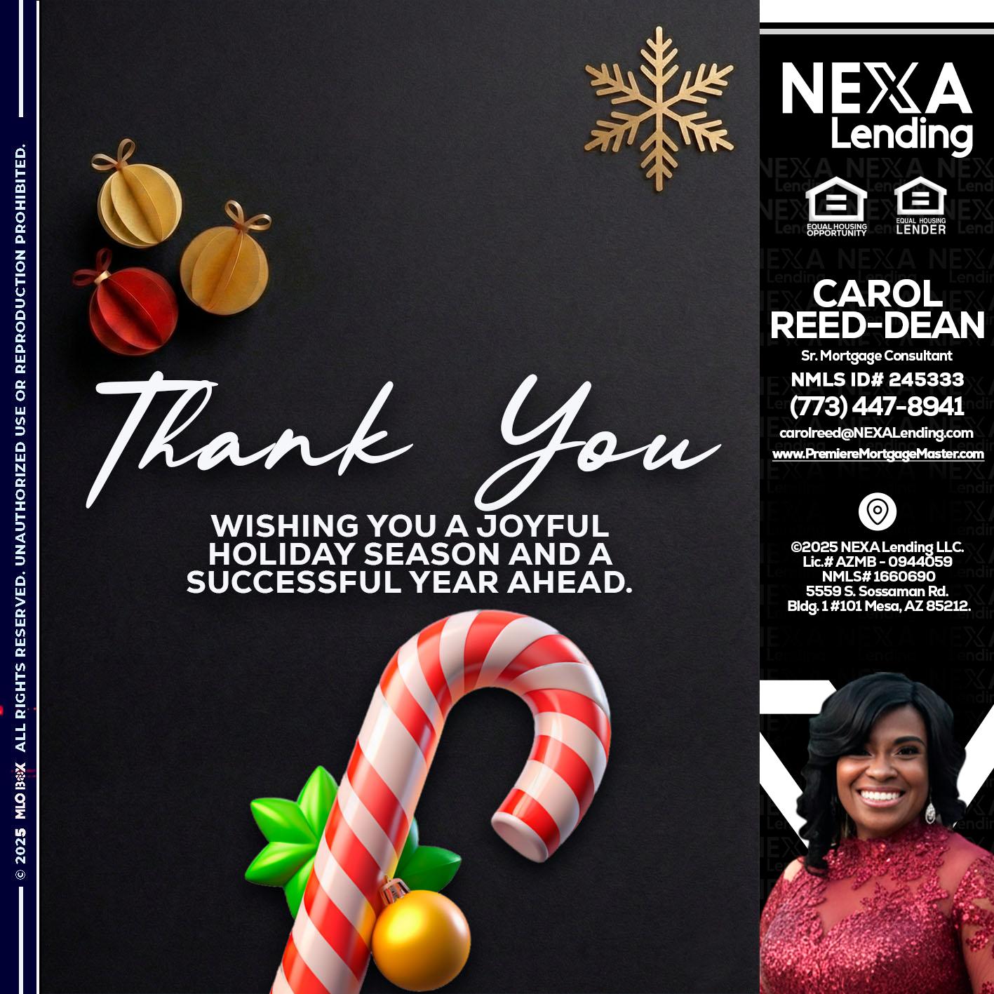 THANK YOU - Carol Dean -Sr. Mortgage Consultant