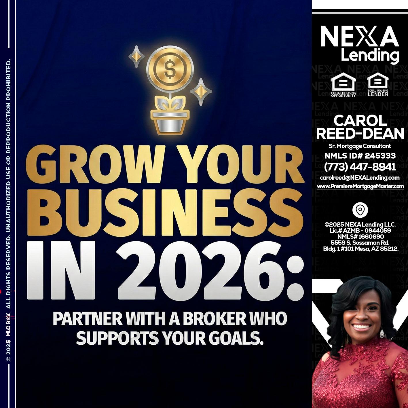 GROW YOUR BUSINESS - Carol Dean -Sr. Mortgage Consultant