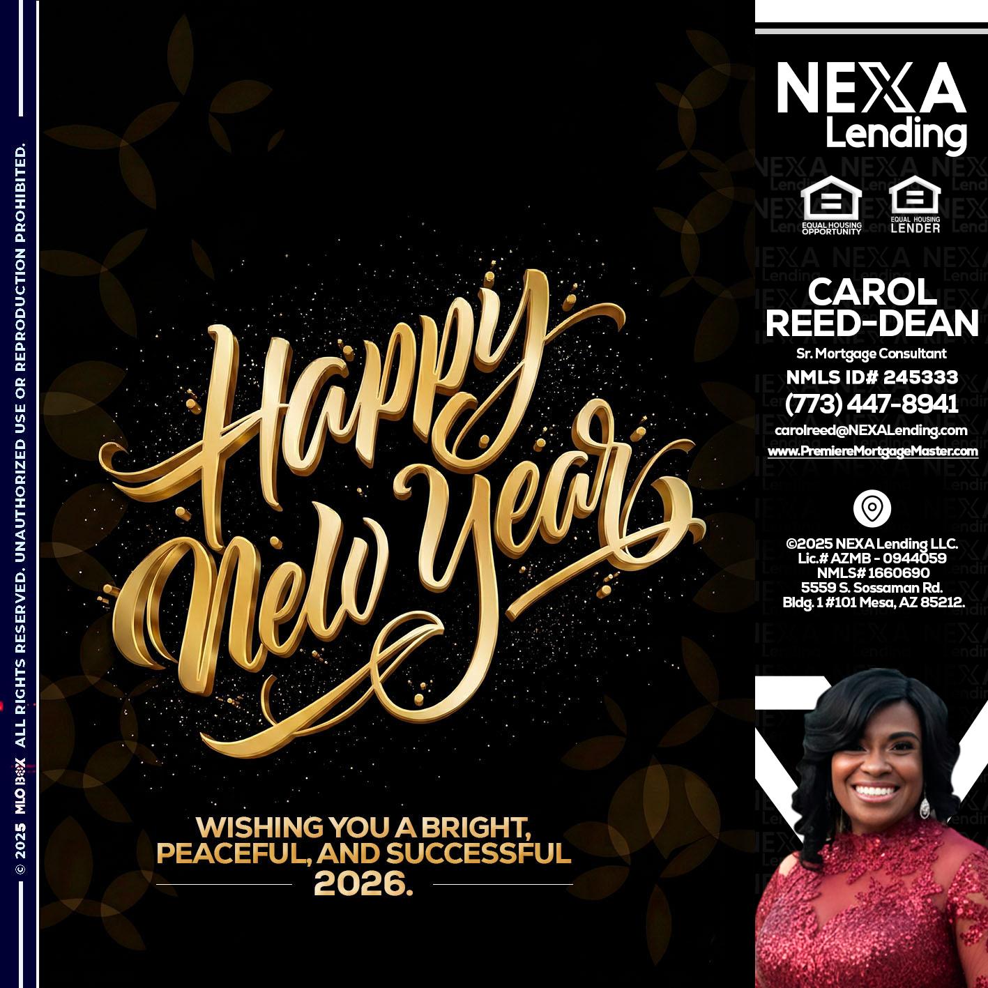 HAPPY NEW YEAR - Carol Dean -Sr. Mortgage Consultant