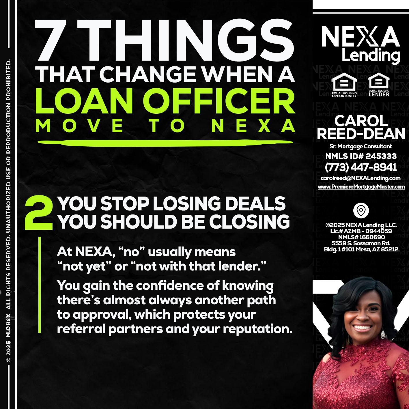 7 THINGS (2) - Carol Dean -Sr. Mortgage Consultant