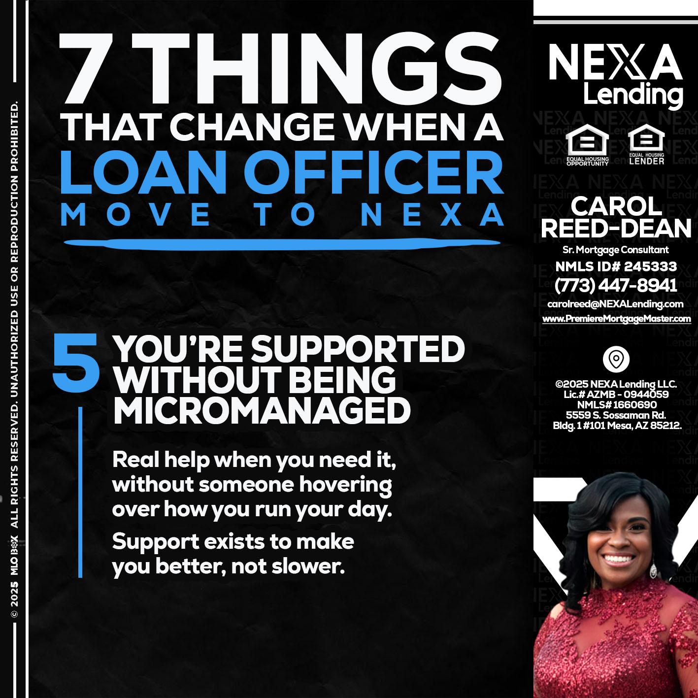 7 THINGS (5) - Carol Dean -Sr. Mortgage Consultant