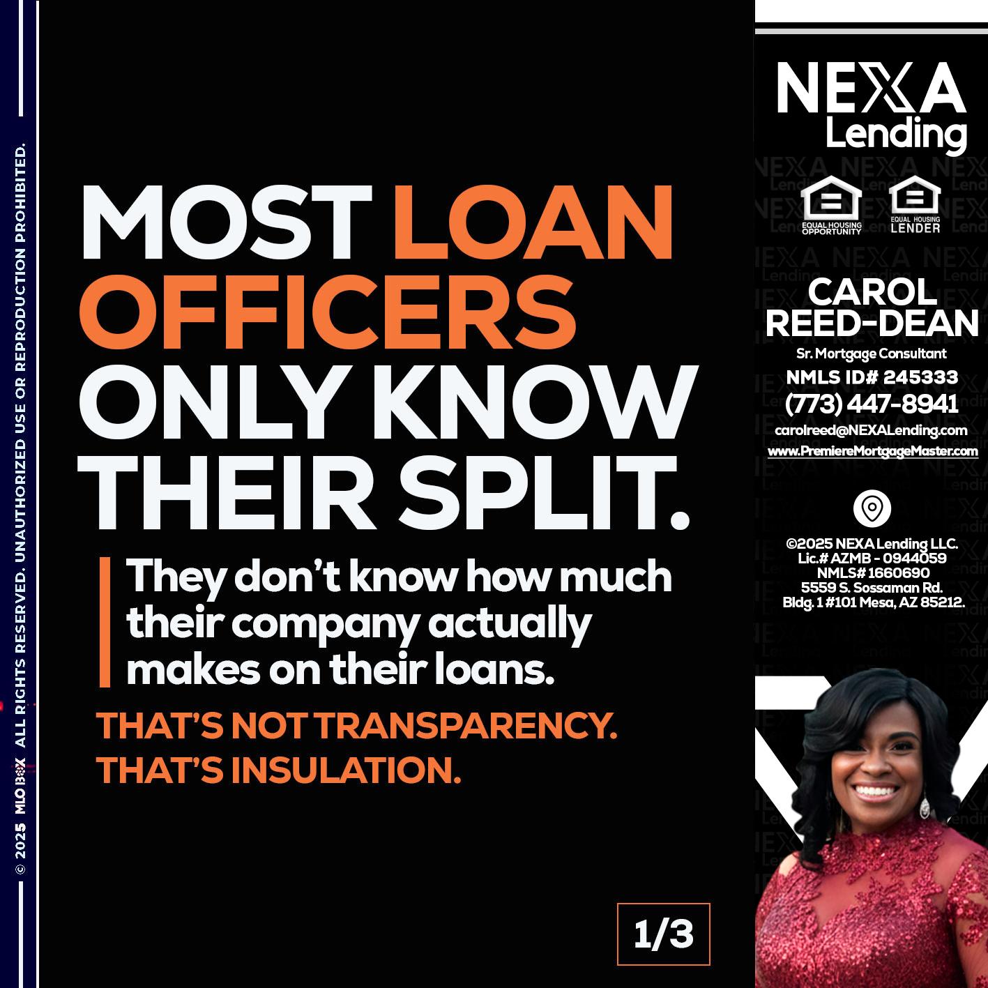 1 OF 3 - Carol Dean -Sr. Mortgage Consultant