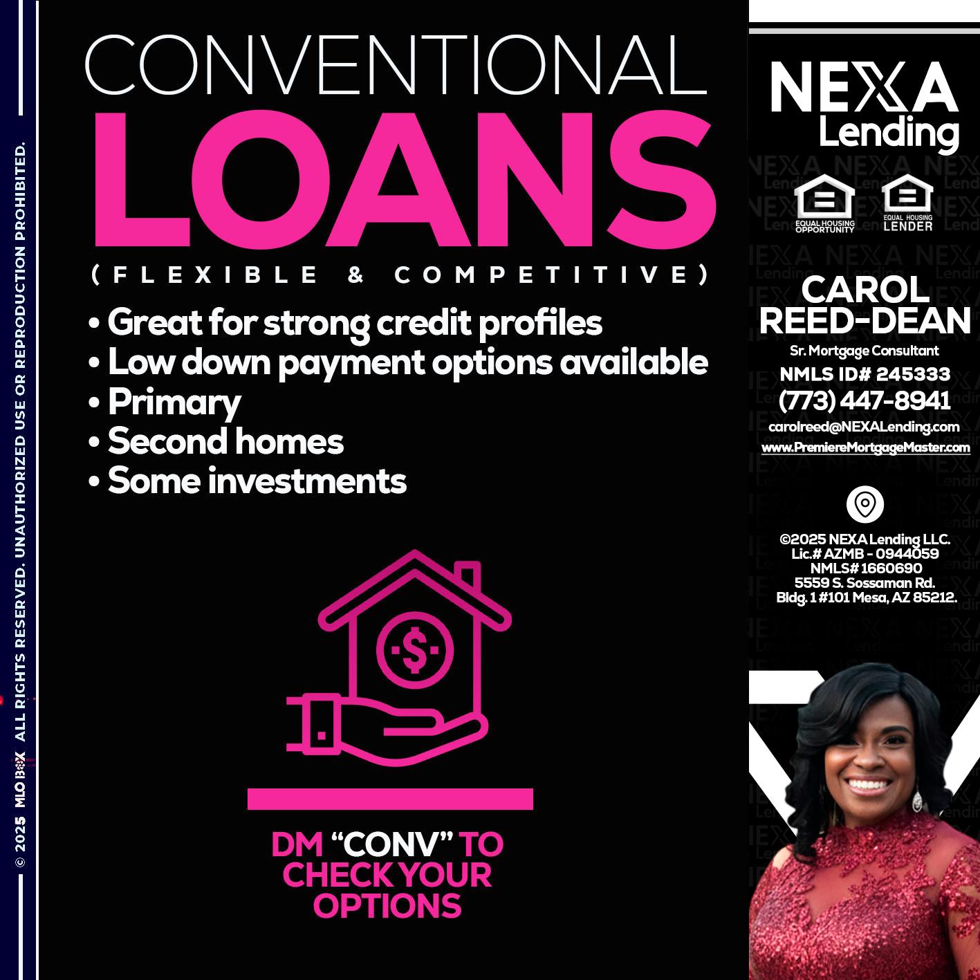 CONVENTIONAL LOANS - Carol Dean -Sr. Mortgage Consultant