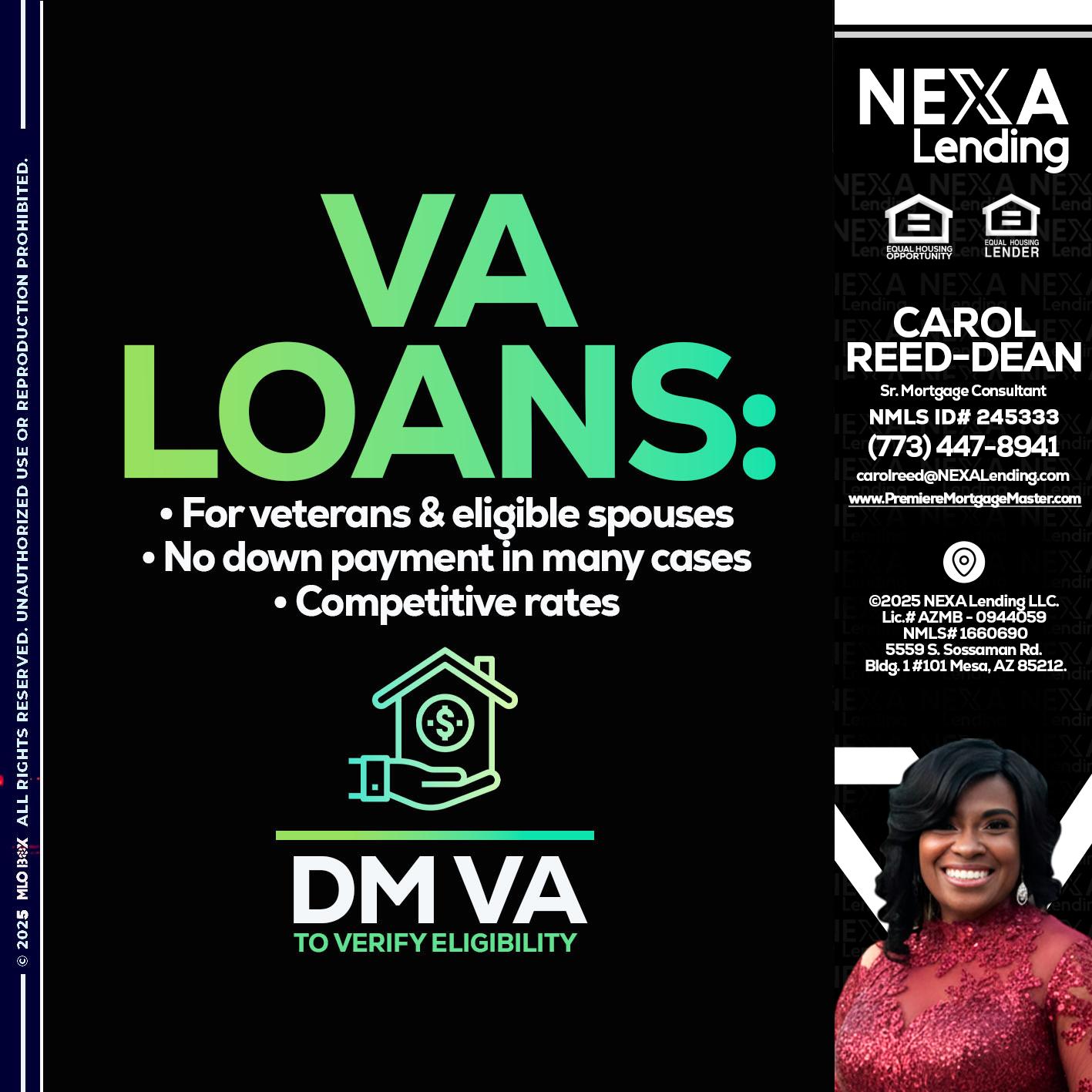 VA LOANS - Carol Dean -Sr. Mortgage Consultant