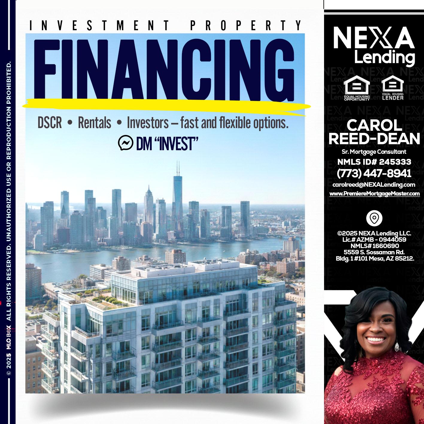 FINANCING - Carol Dean -Sr. Mortgage Consultant