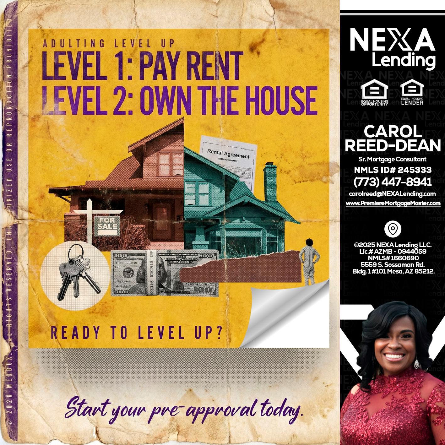 LEVEL 1 - Carol Dean -Sr. Mortgage Consultant