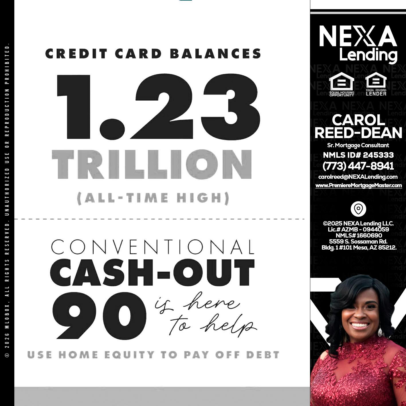 CREDIT CARD BALANCE - Carol Dean -Sr. Mortgage Consultant