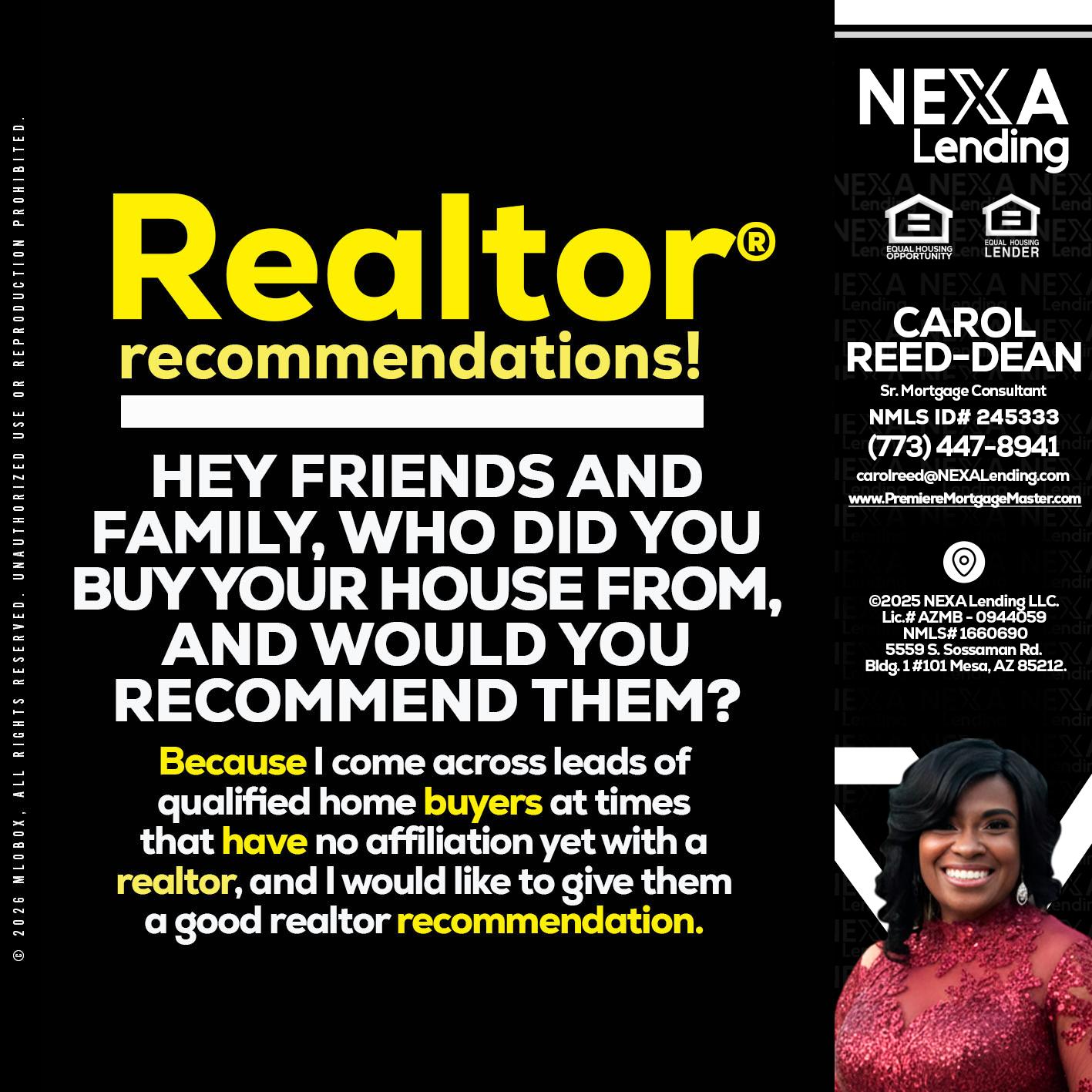 REALTOR - Carol Dean -Sr. Mortgage Consultant