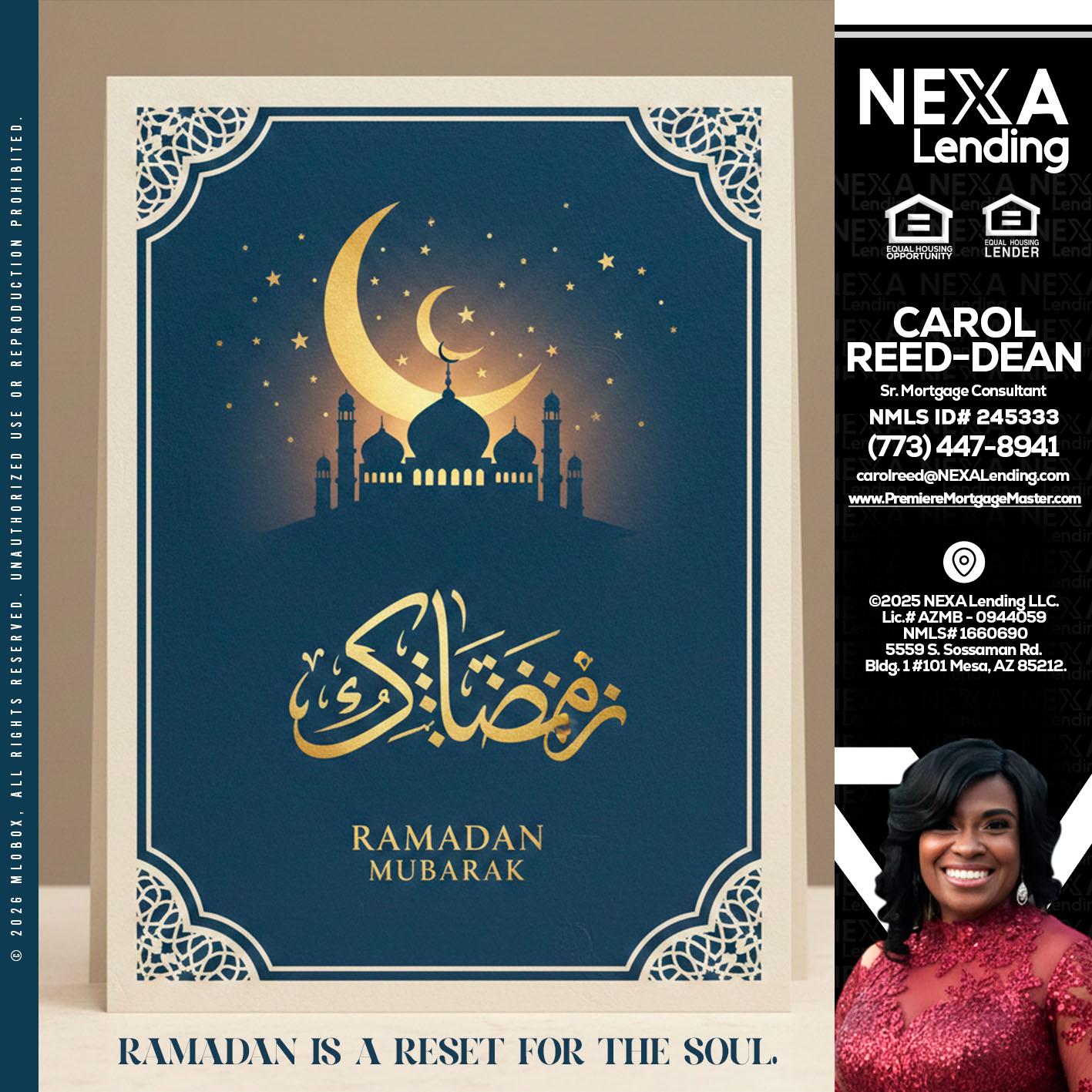 HAPPY RAMADAN - Carol Dean -Sr. Mortgage Consultant