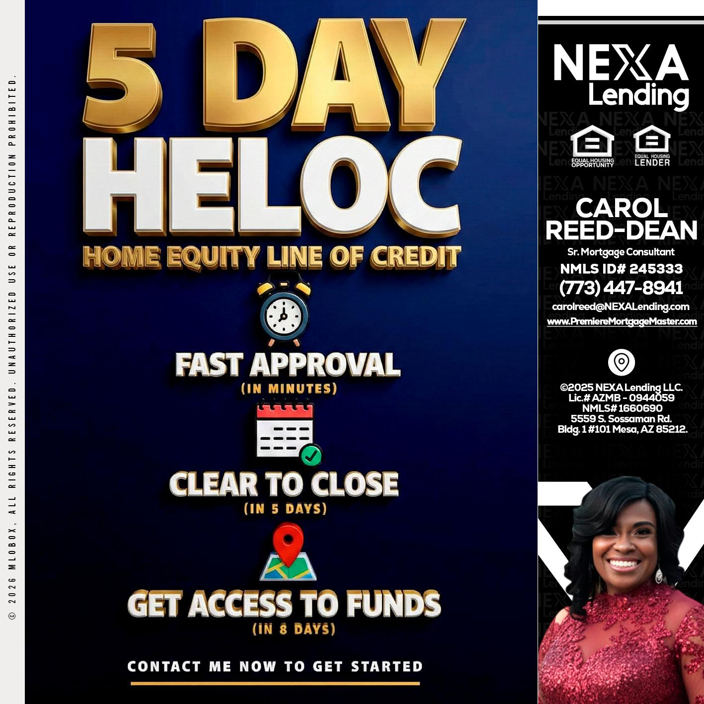 5 day hello - Carol Dean -Sr. Mortgage Consultant