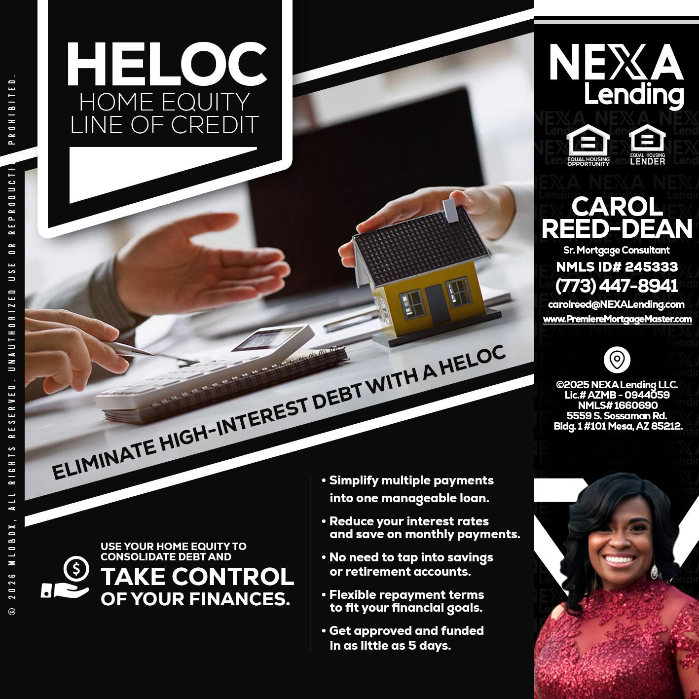 HELOC - Carol Dean -Sr. Mortgage Consultant