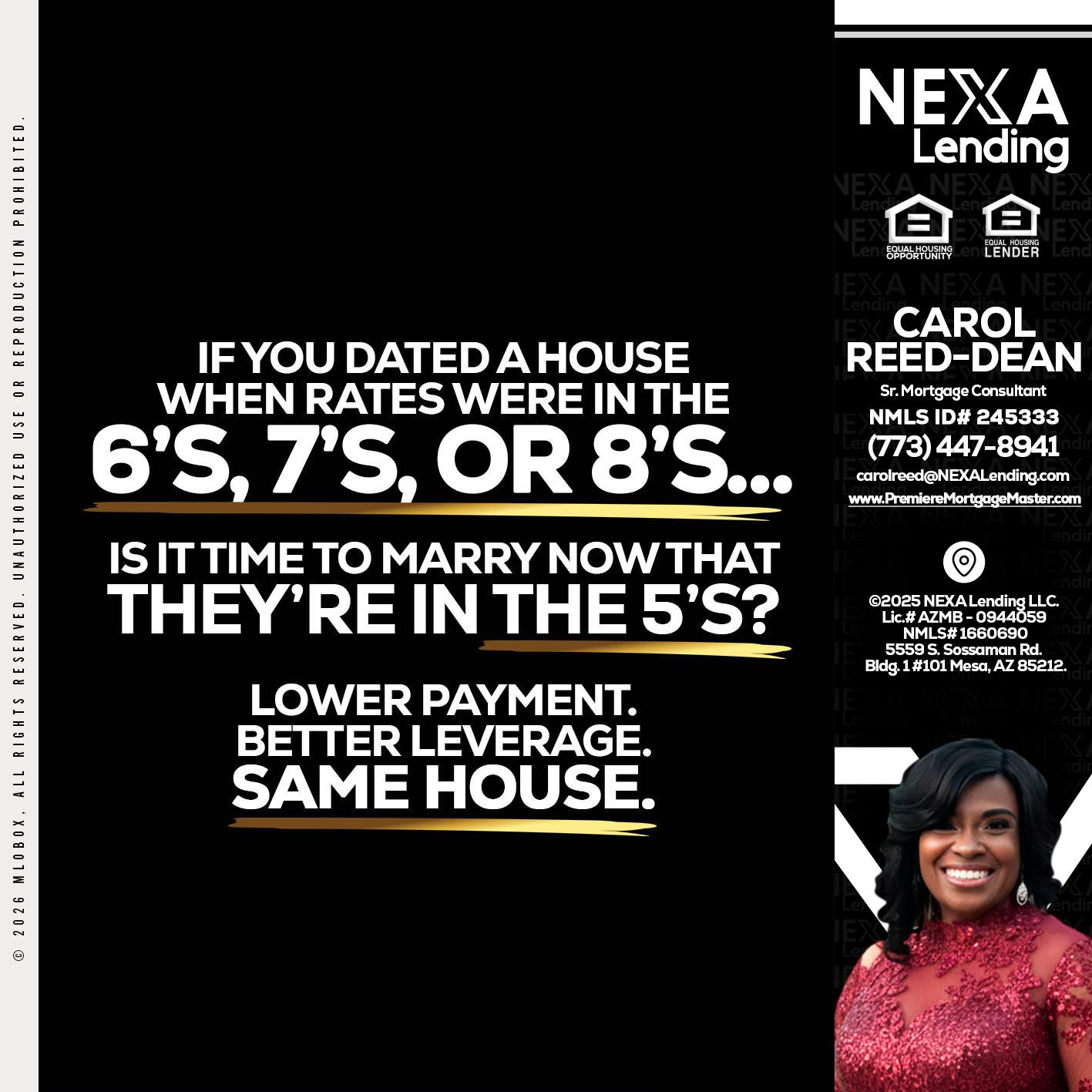 if you dated a house - Carol Dean -Sr. Mortgage Consultant