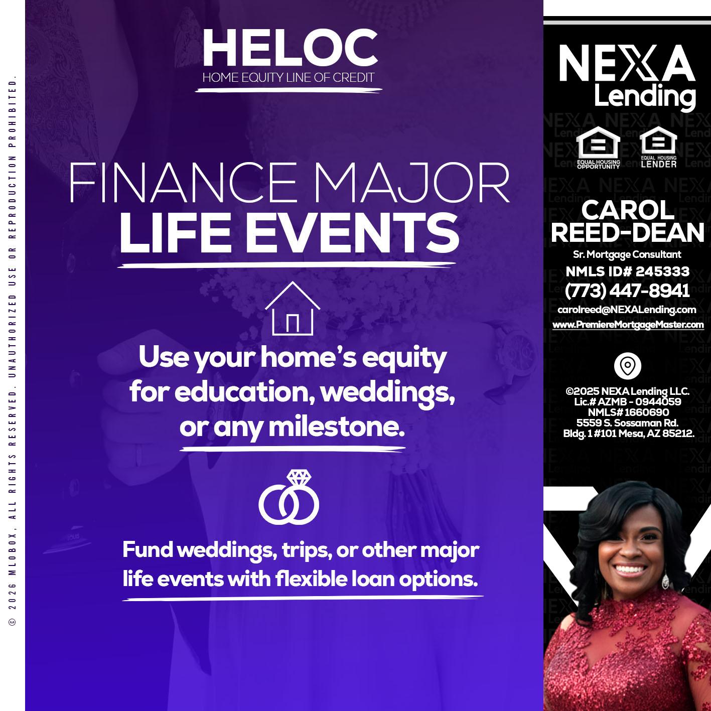 HELOC - Carol Dean -Sr. Mortgage Consultant