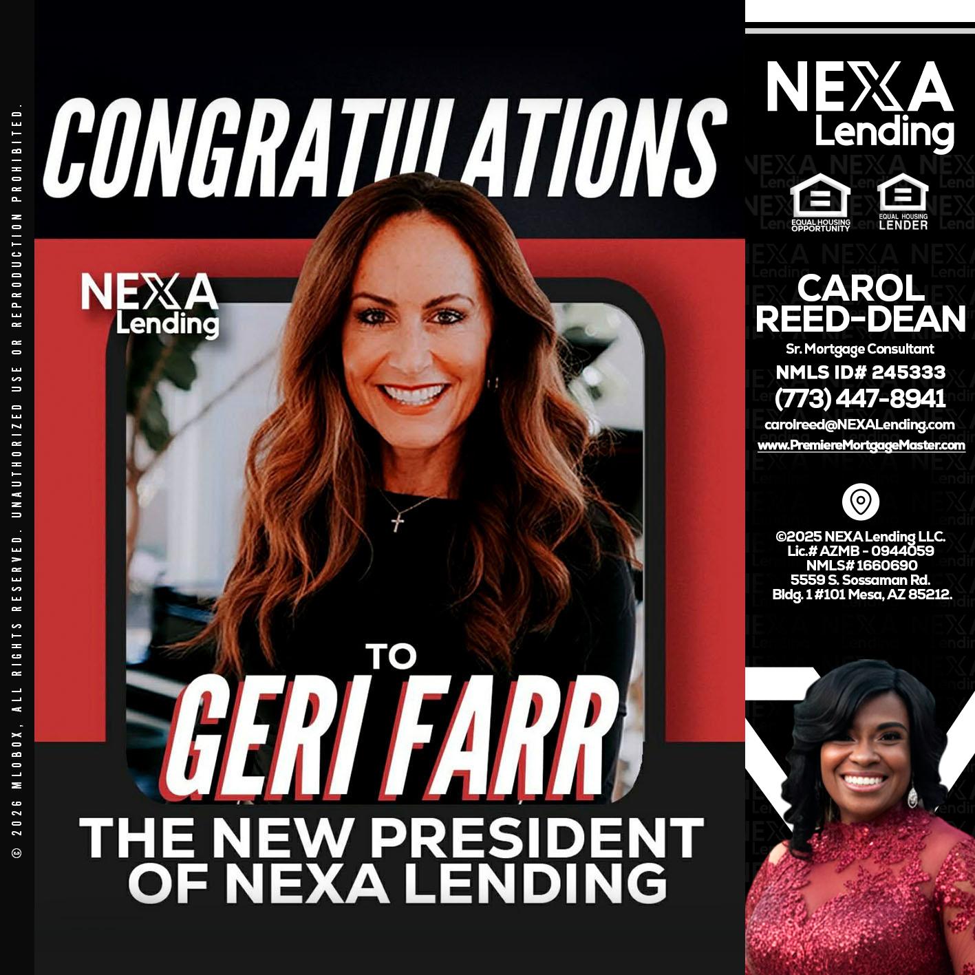 CONGRATULATIONS - Carol Dean -Sr. Mortgage Consultant