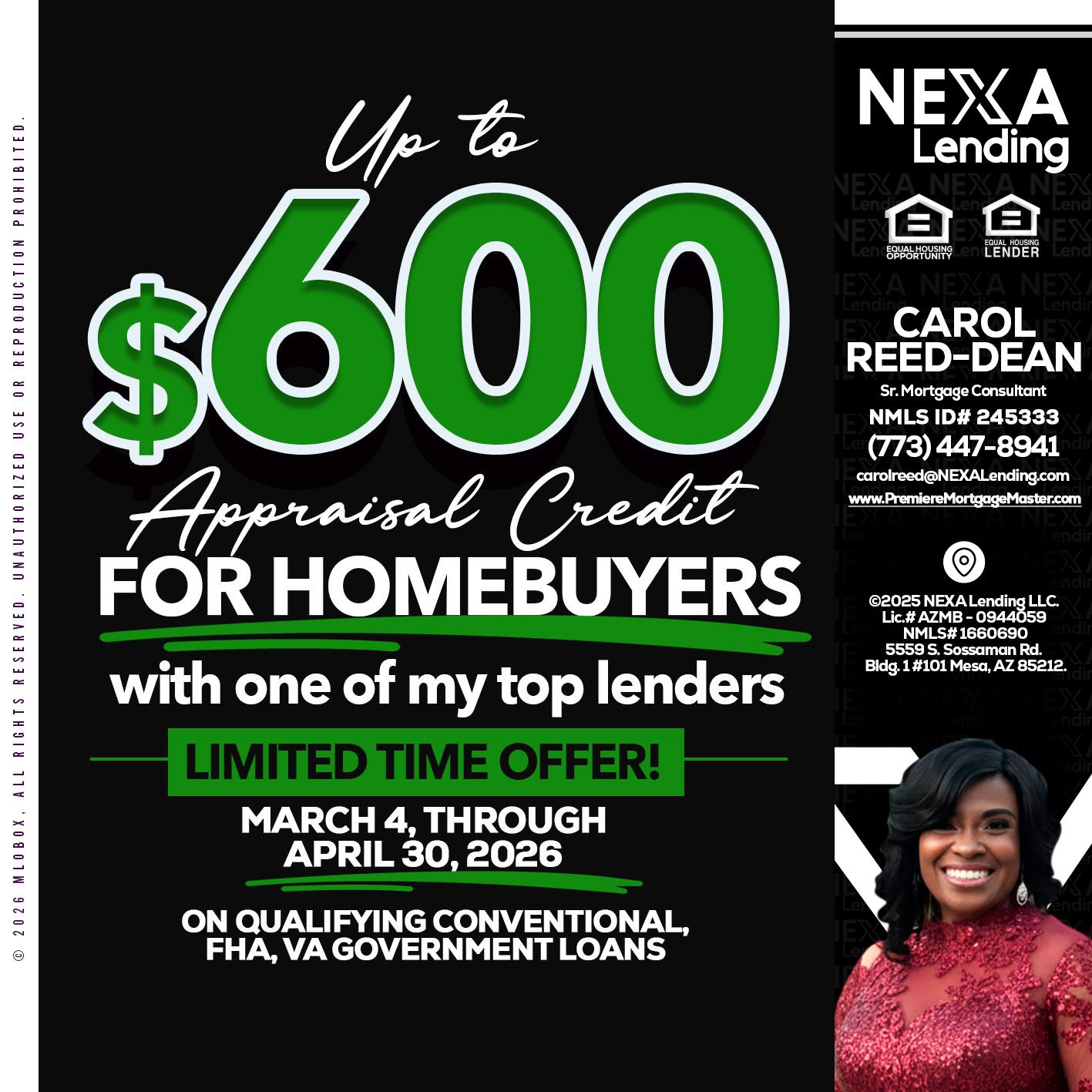 UP TO 600 - Carol Dean -Sr. Mortgage Consultant