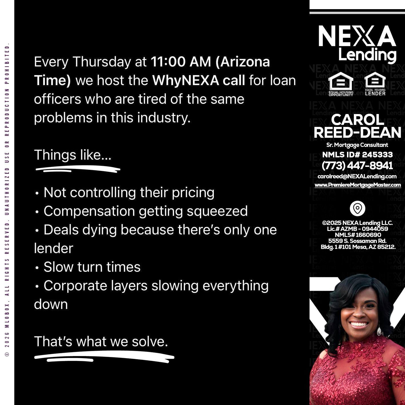WHY NEXA - Carol Dean -Sr. Mortgage Consultant