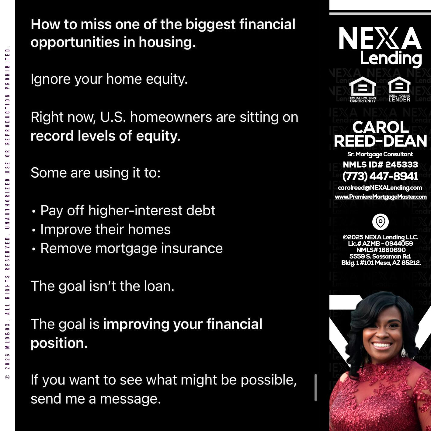 how to miss - Carol Dean -Sr. Mortgage Consultant