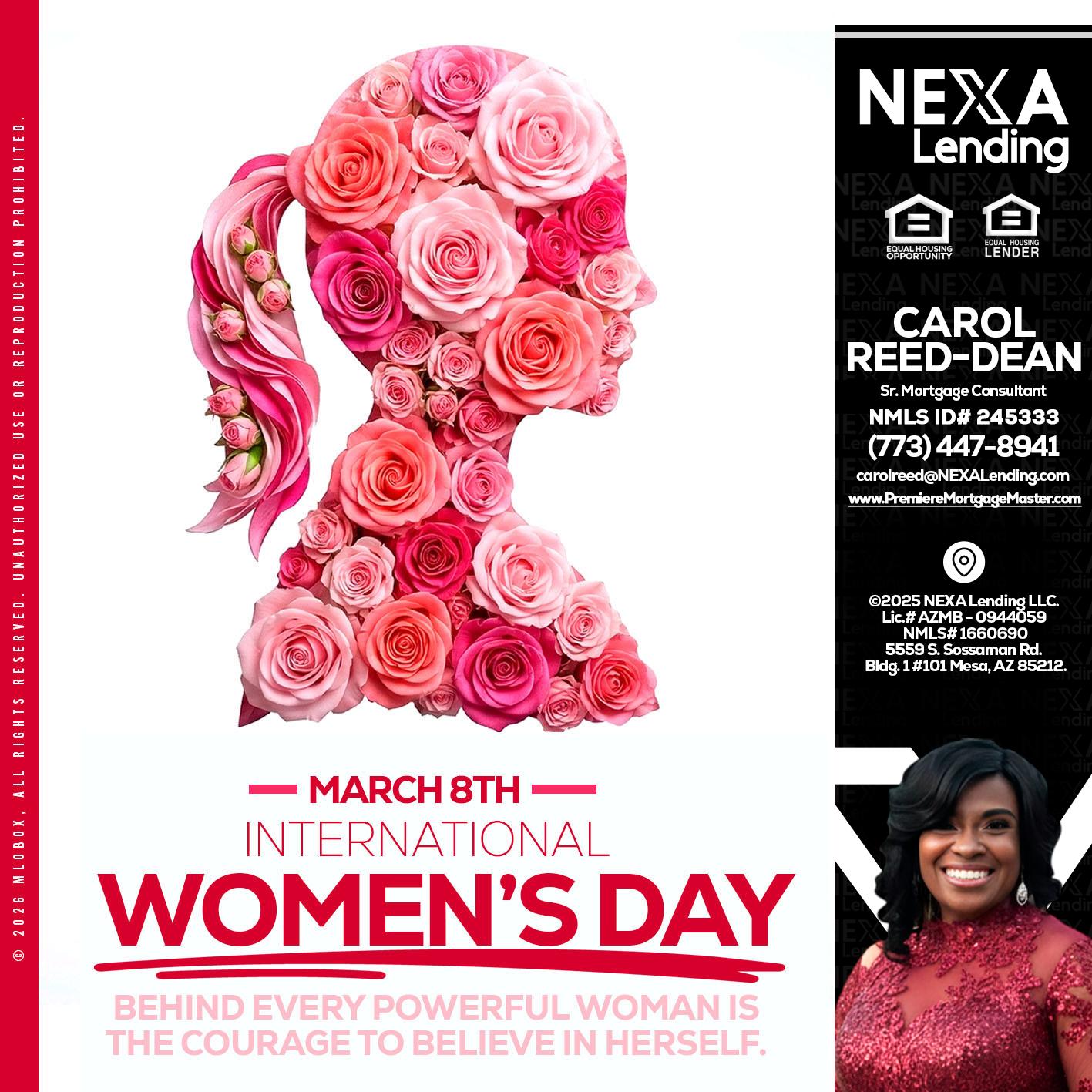 MARCH 8TH - Carol Dean -Sr. Mortgage Consultant