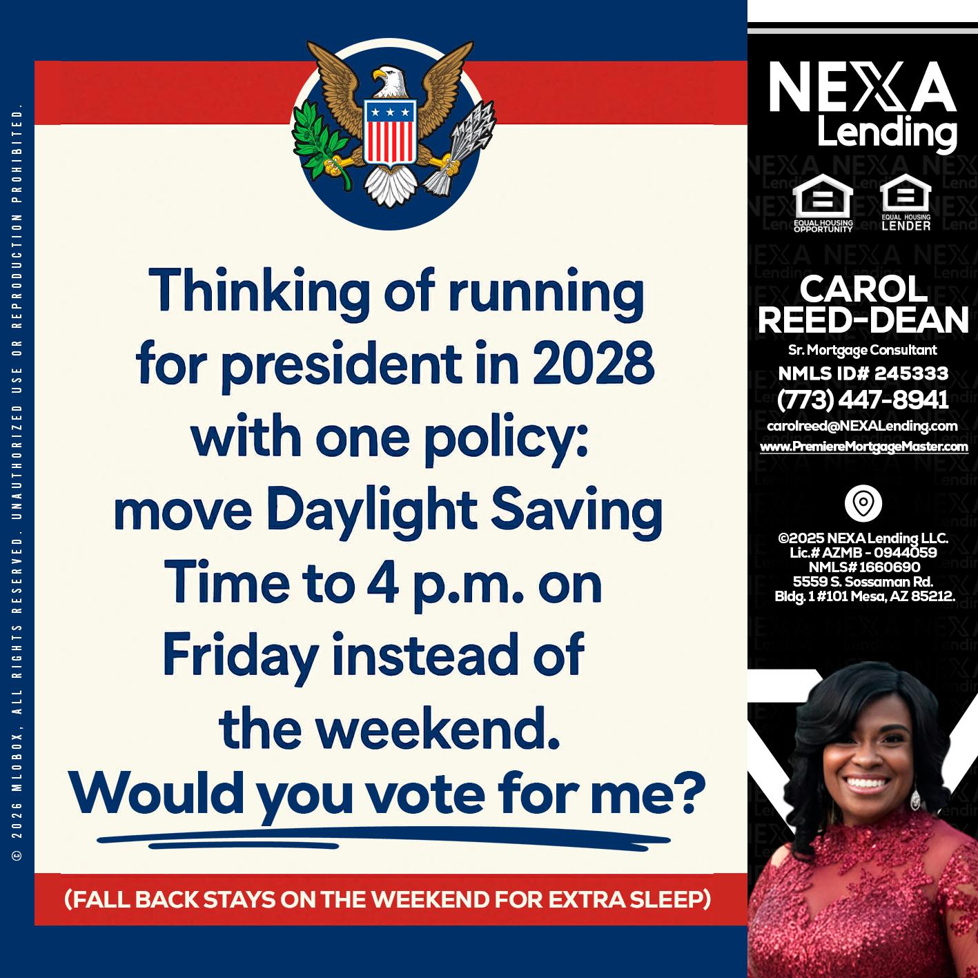 THINKING OF RUNING - Carol Dean -Sr. Mortgage Consultant