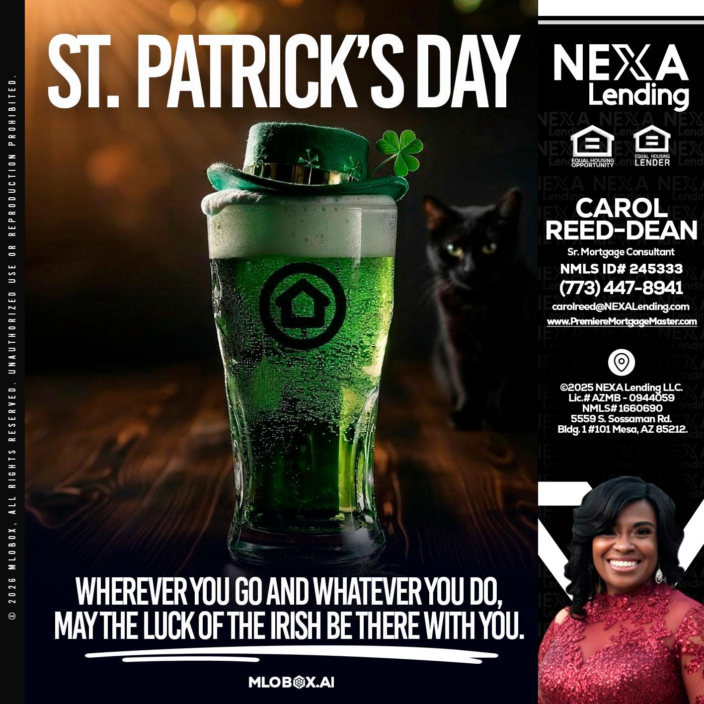 st. Patricks day - Carol Dean -Sr. Mortgage Consultant