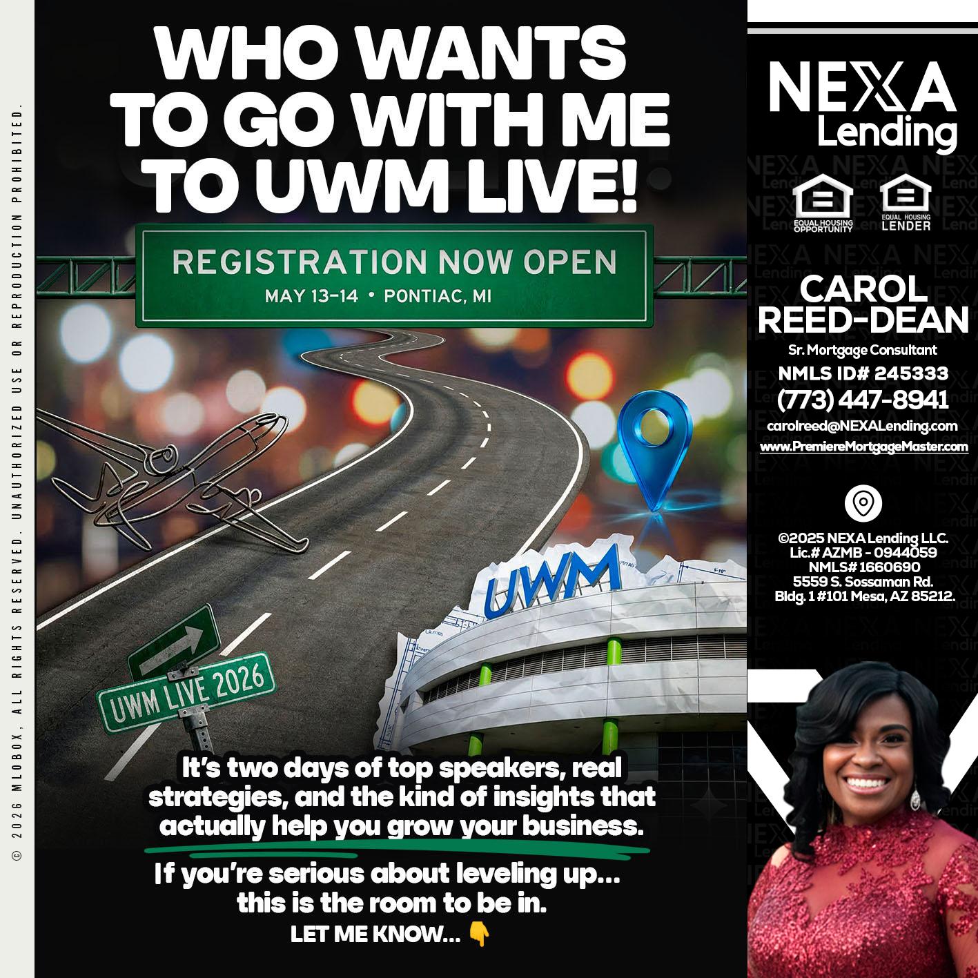 WHO WANTS - Carol Dean -Sr. Mortgage Consultant