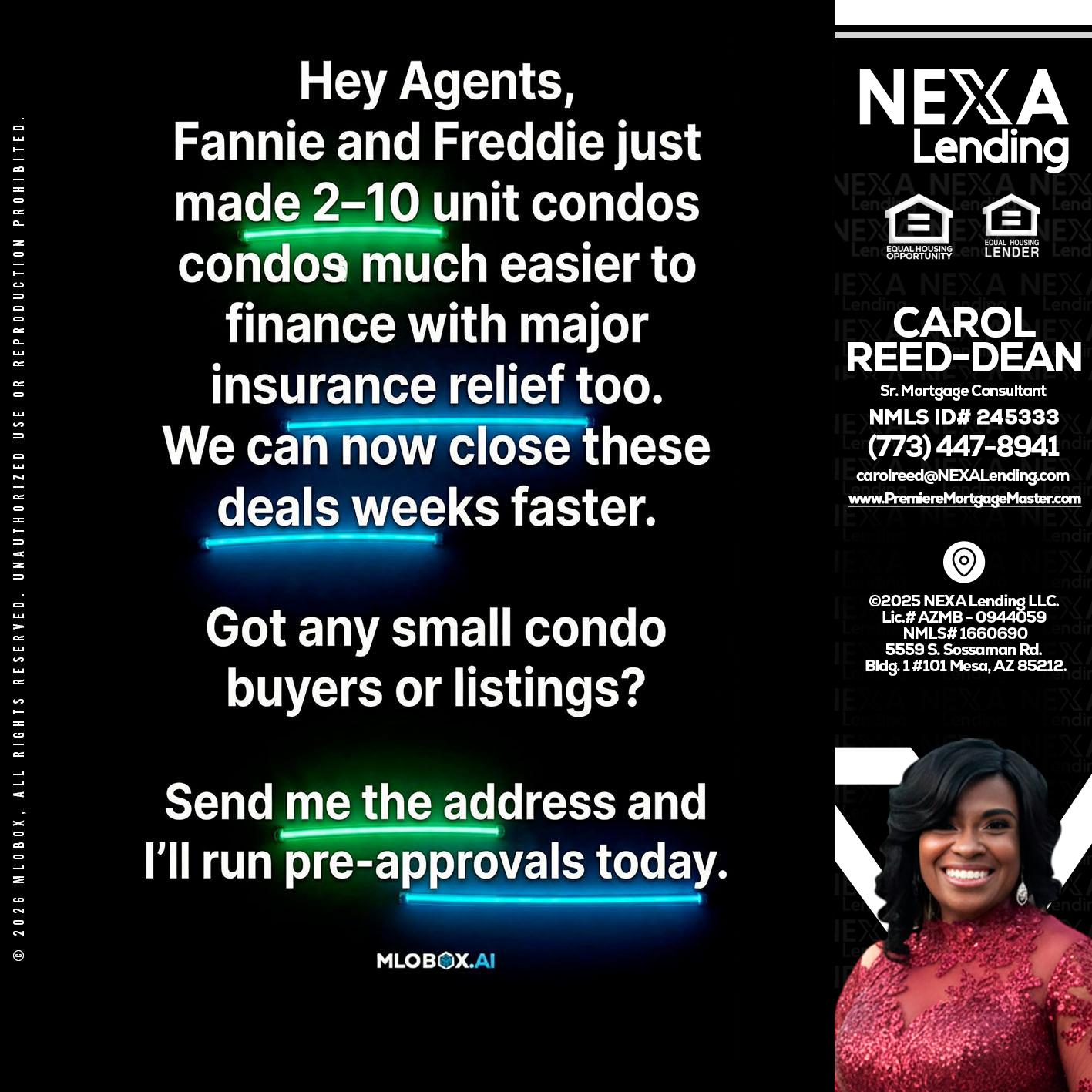 HEY AGENTS - Carol Dean -Sr. Mortgage Consultant