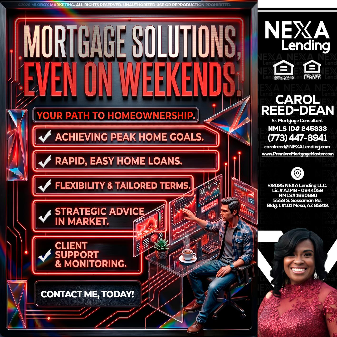 WEEKEND SOLUTIONS - Carol Dean -Sr. Mortgage Consultant