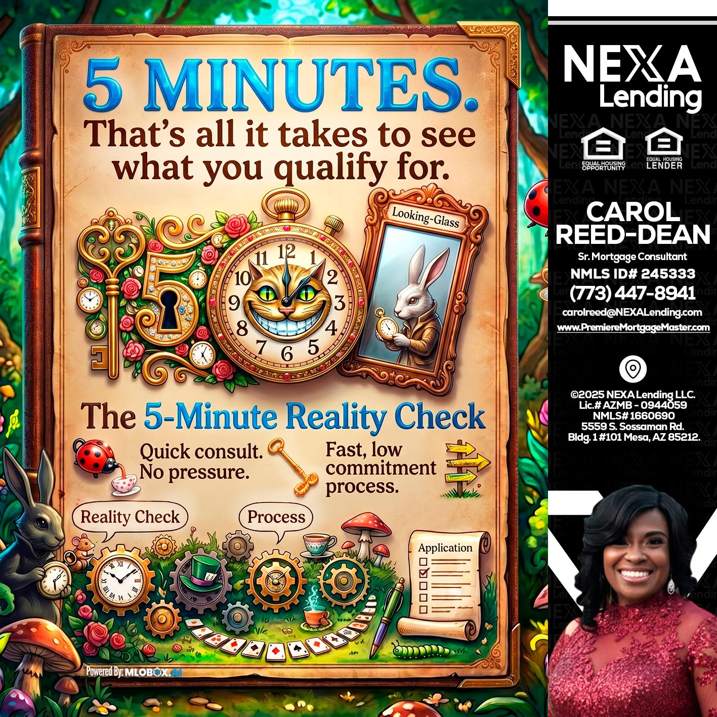 Reality Check! - Carol Dean -Sr. Mortgage Consultant