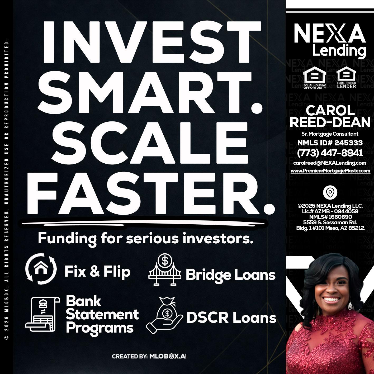 INVEST SMART - Carol Dean -Sr. Mortgage Consultant