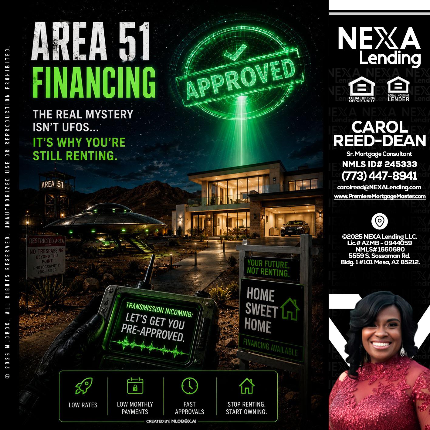AREA 51 - Carol Dean -Sr. Mortgage Consultant