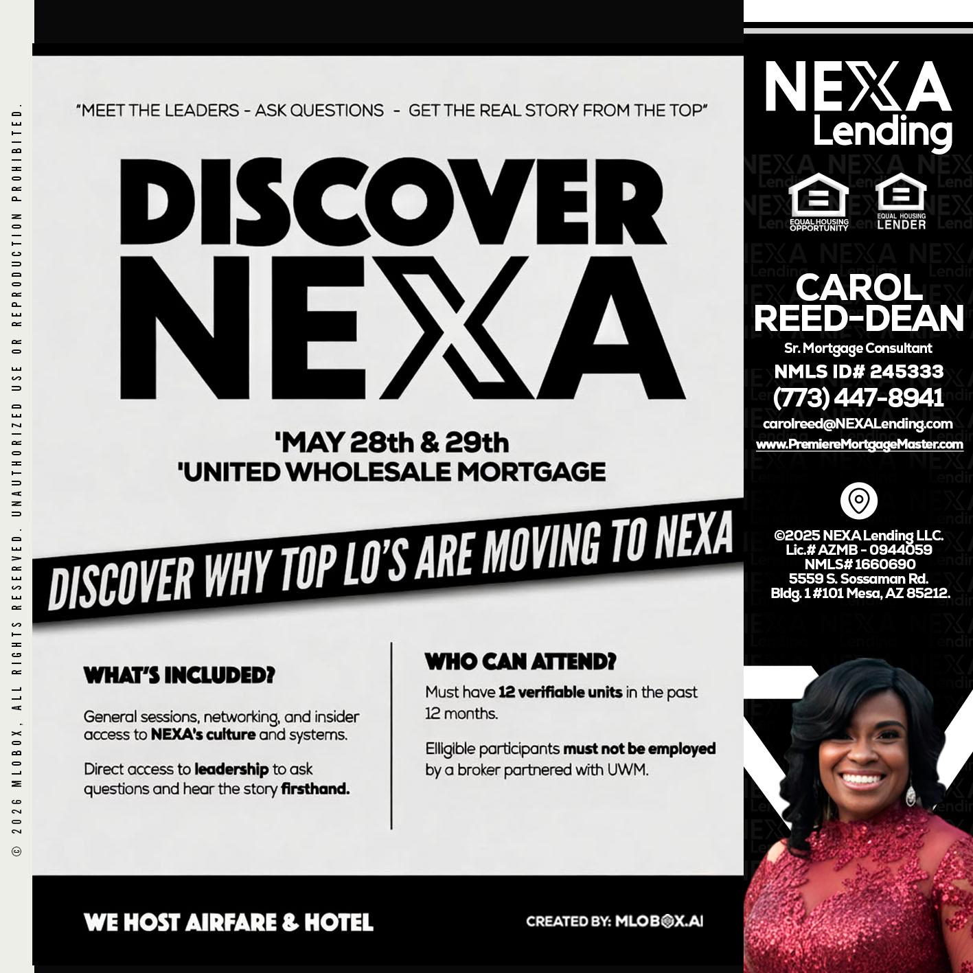 DISCOVER NEXA - Carol Dean -Sr. Mortgage Consultant